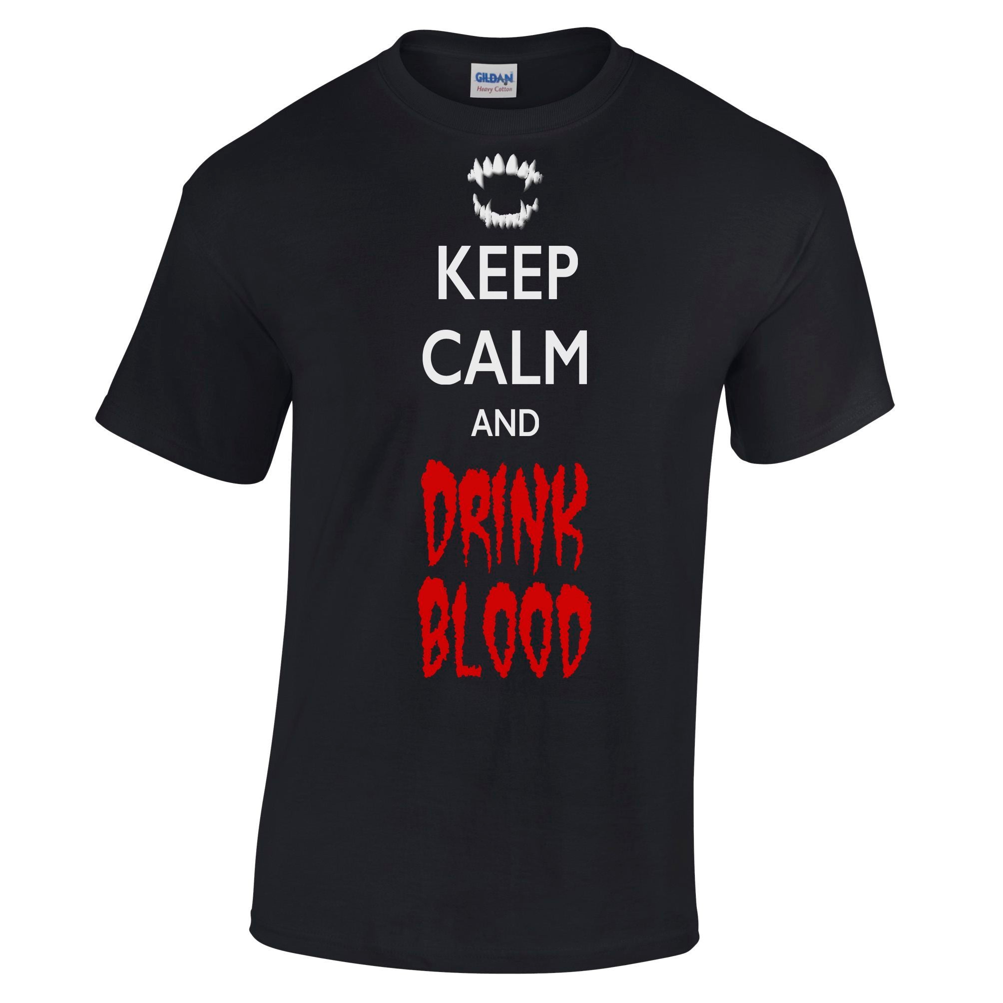 Halloween T Shirt Keep Calm And Drink Blood