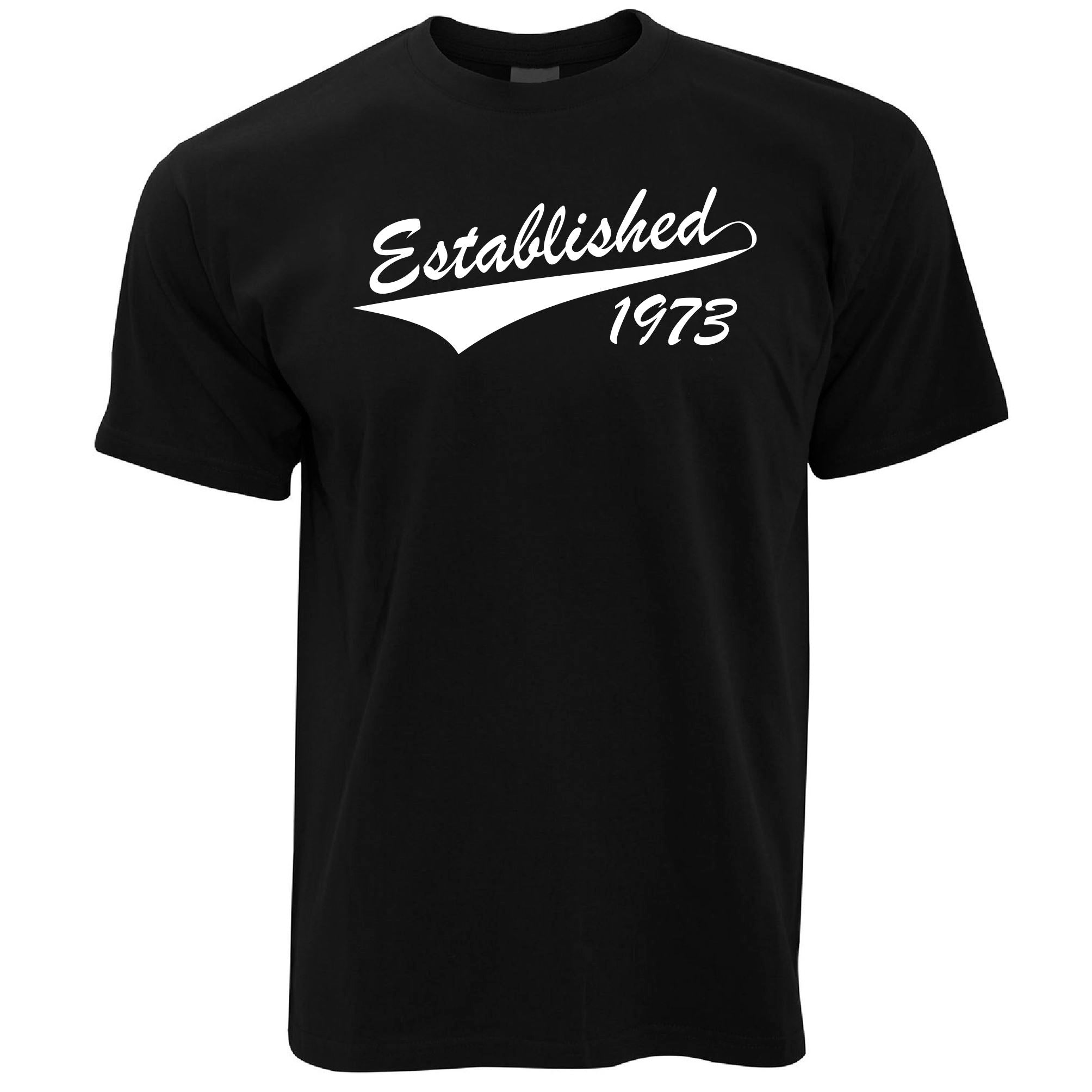 50th Birthday T Shirt Established 1973