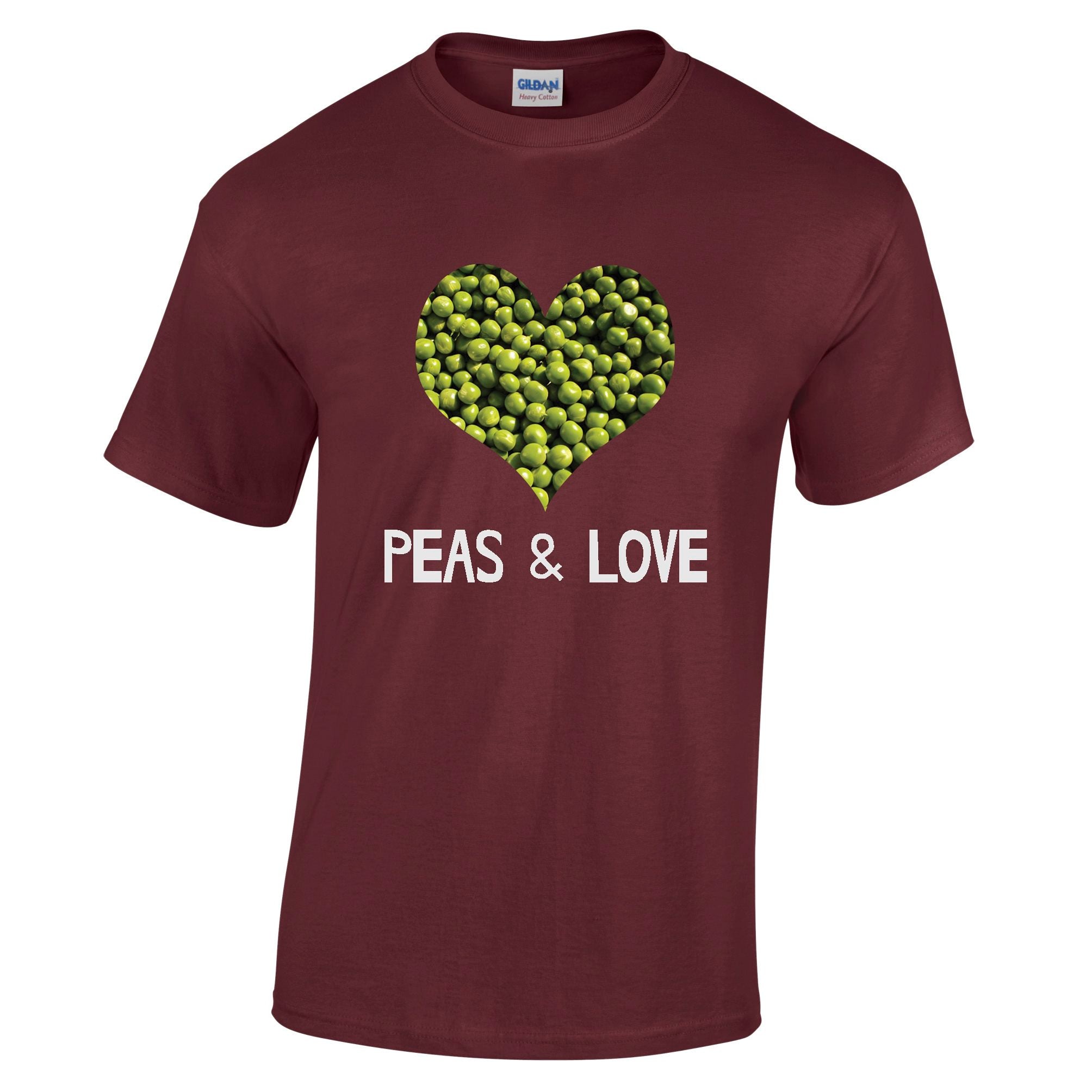 Novelty Chef T Shirt Peas And Love Peace Pun