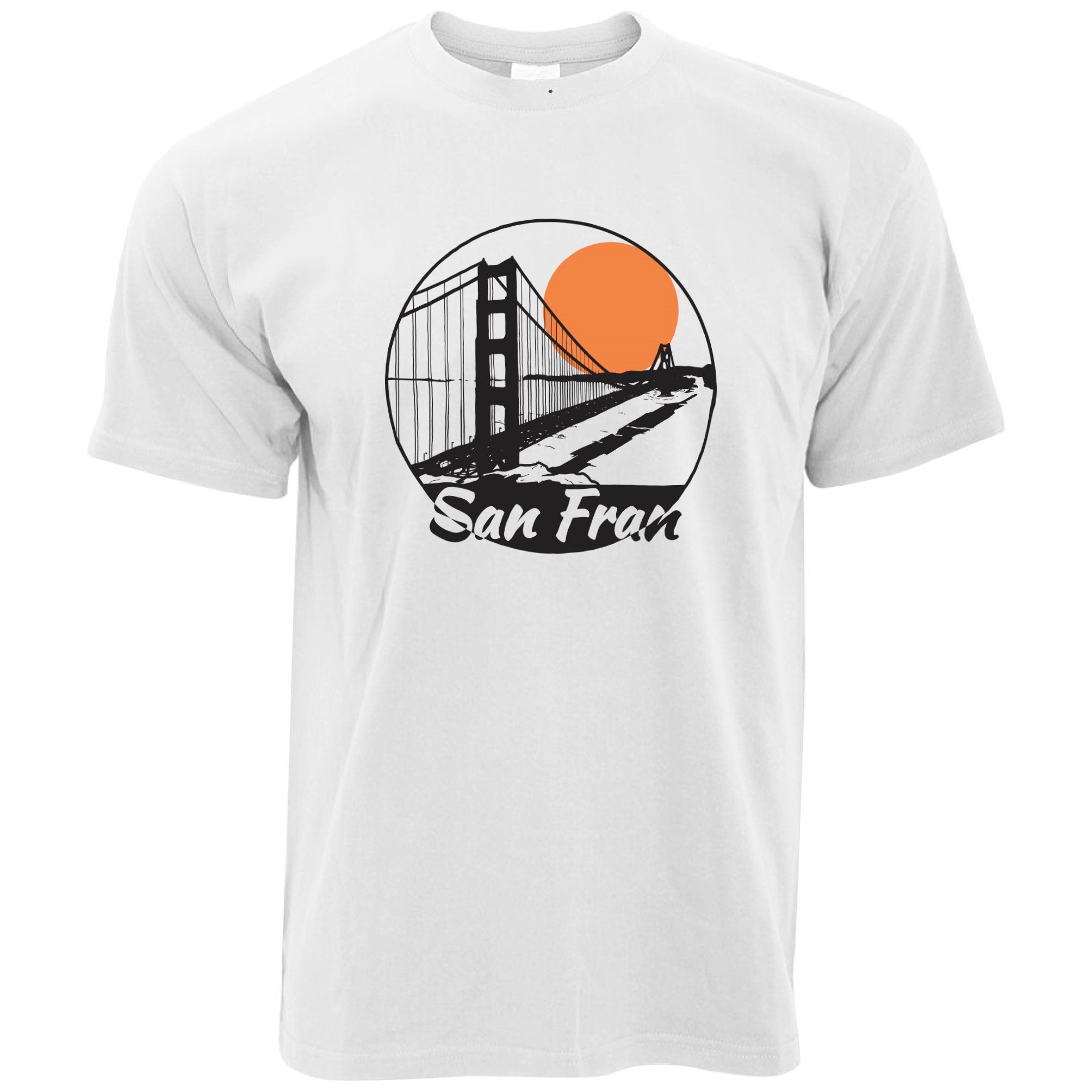 San Francisco Art T Shirt Golden Gate Bridge Landscape