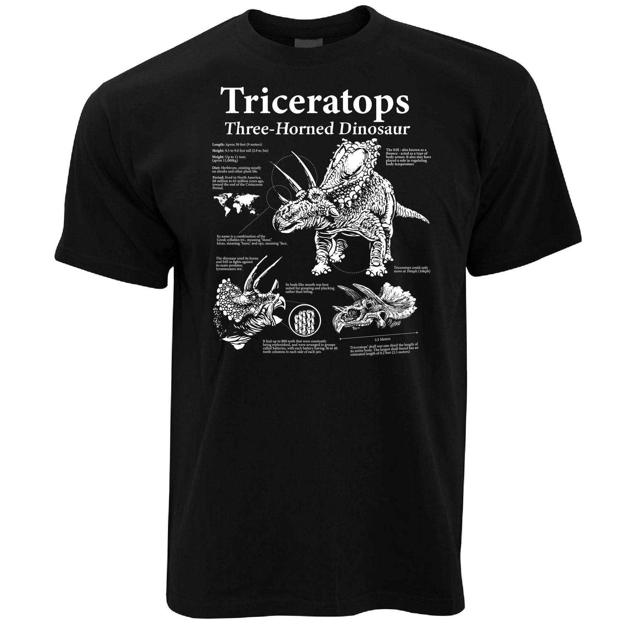 Triceratops Infographic T Shirt