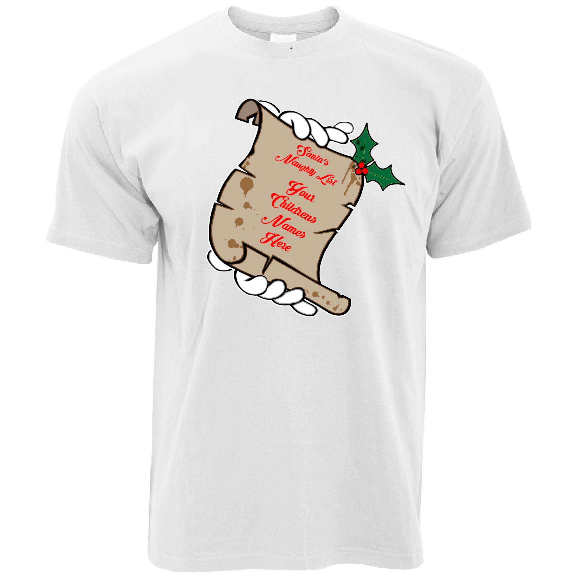 Personalised T Shirt Santa's Naughty List