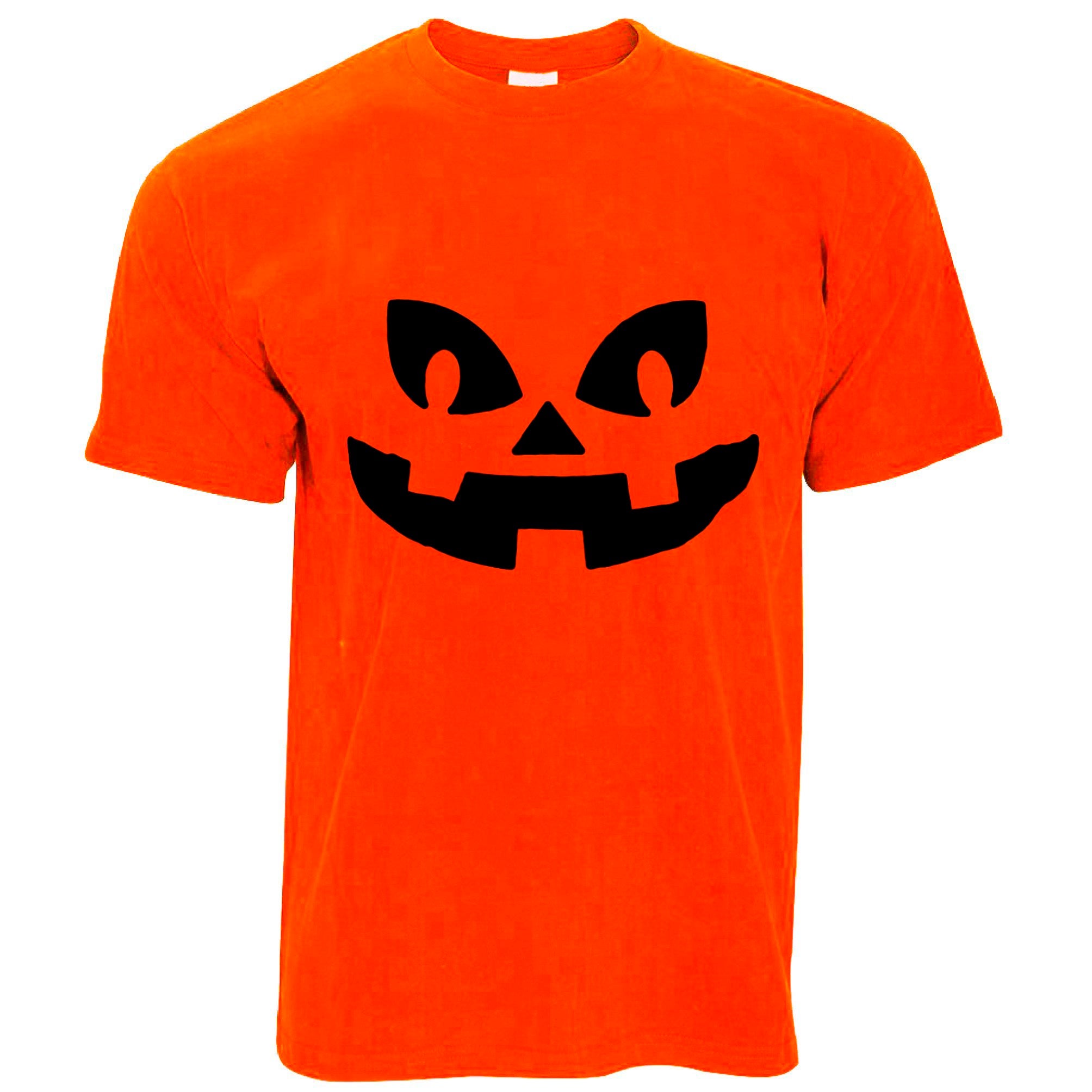 Halloween T Shirt Negative Space Pumpkin Face