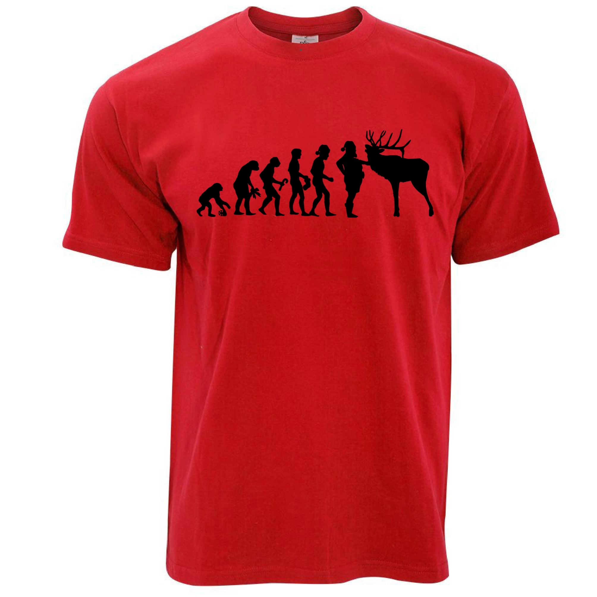 Novelty Christmas T Shirt Evolution Of Xmas Holiday