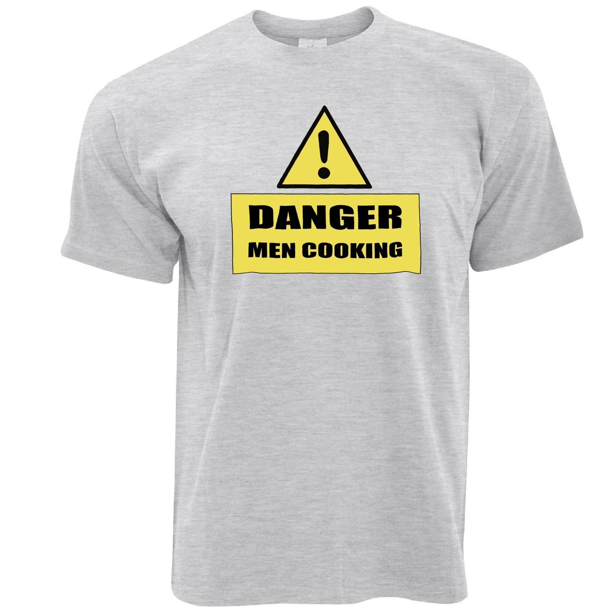 Novelty Barbecue T Shirt Danger! Men Cooking Sign