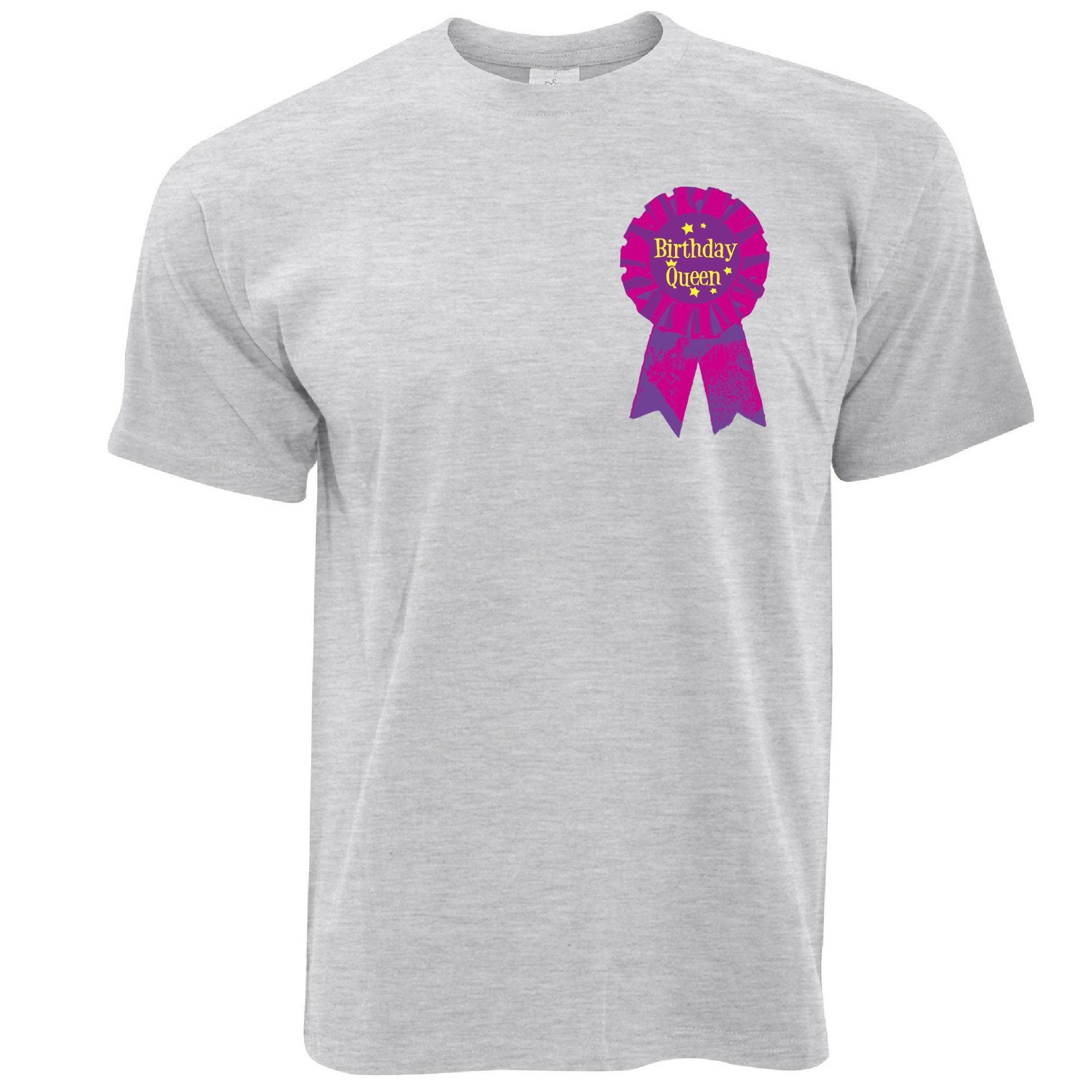 Novelty Party T Shirt Birthday Girl Pocket Print Badge