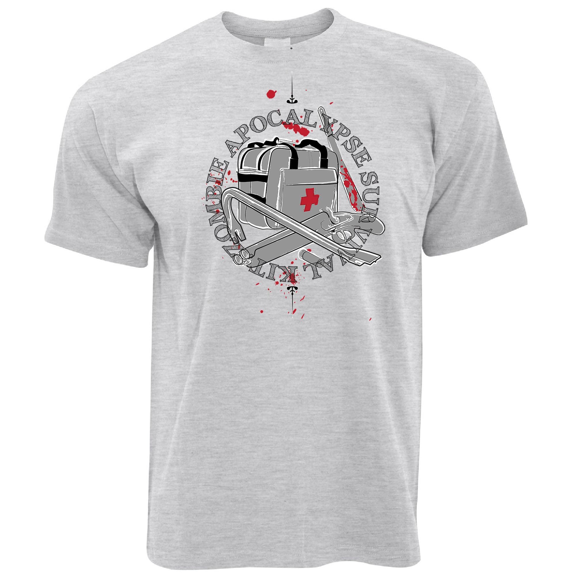 Zombie Apocalypse T Shirt Survival Kit Logo