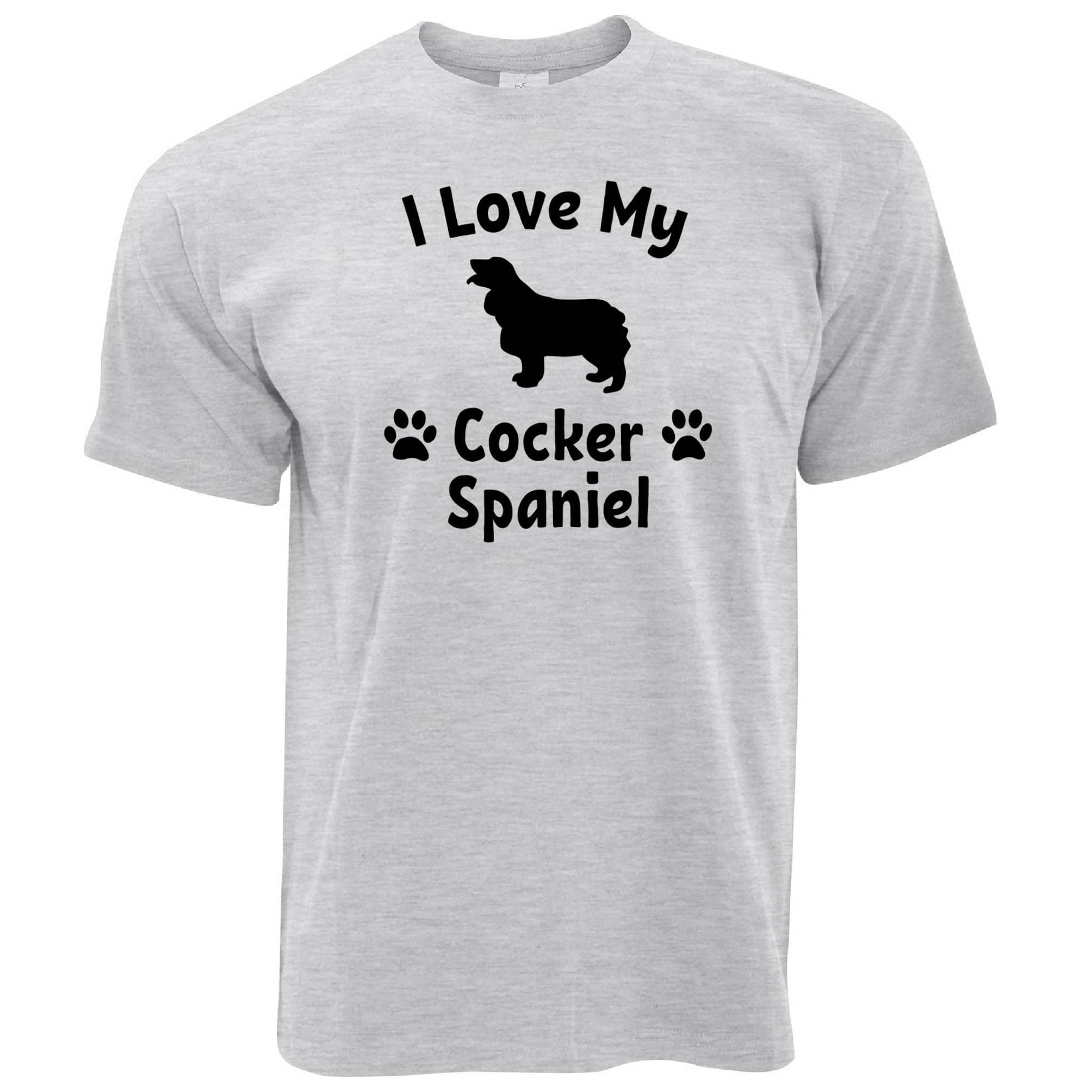 I Love My Cocker Spaniel Dog T Shirt