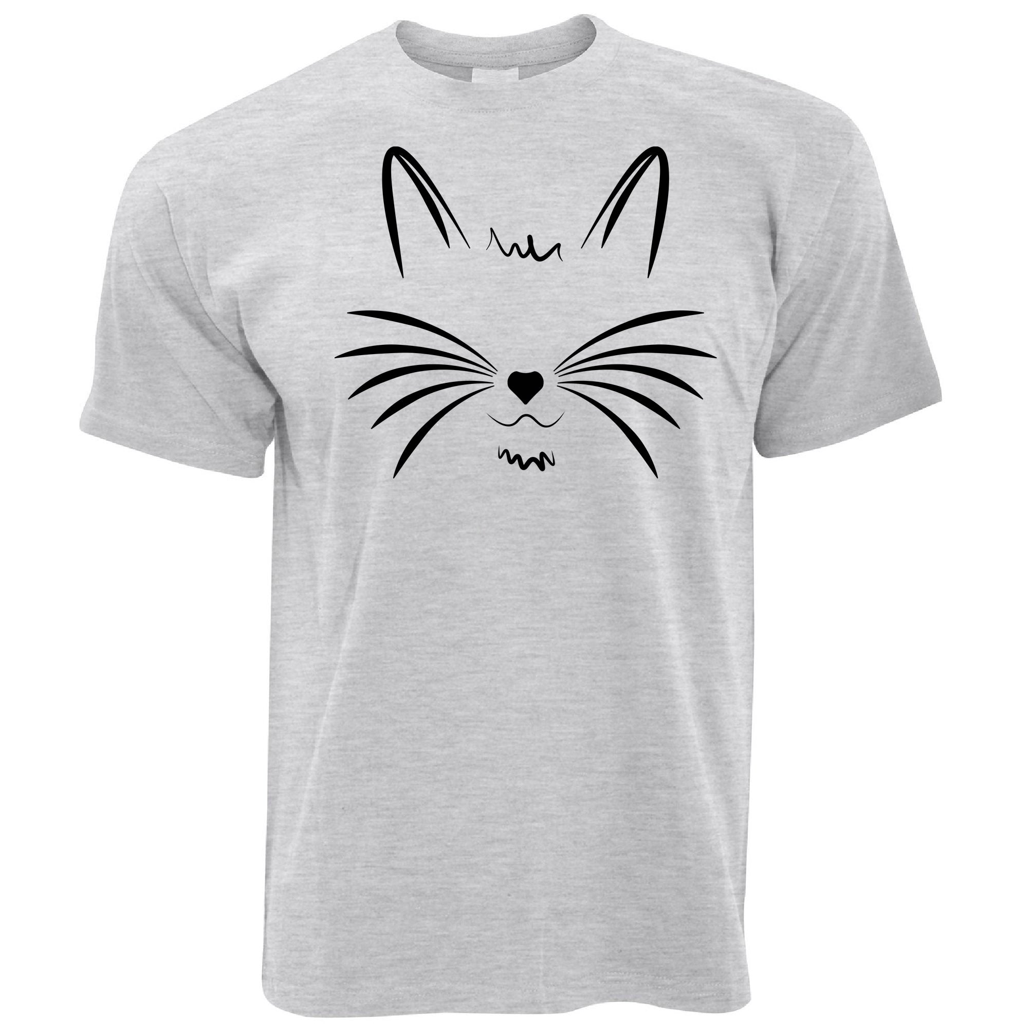 I Love Cats T Shirt Face with Heart Nose