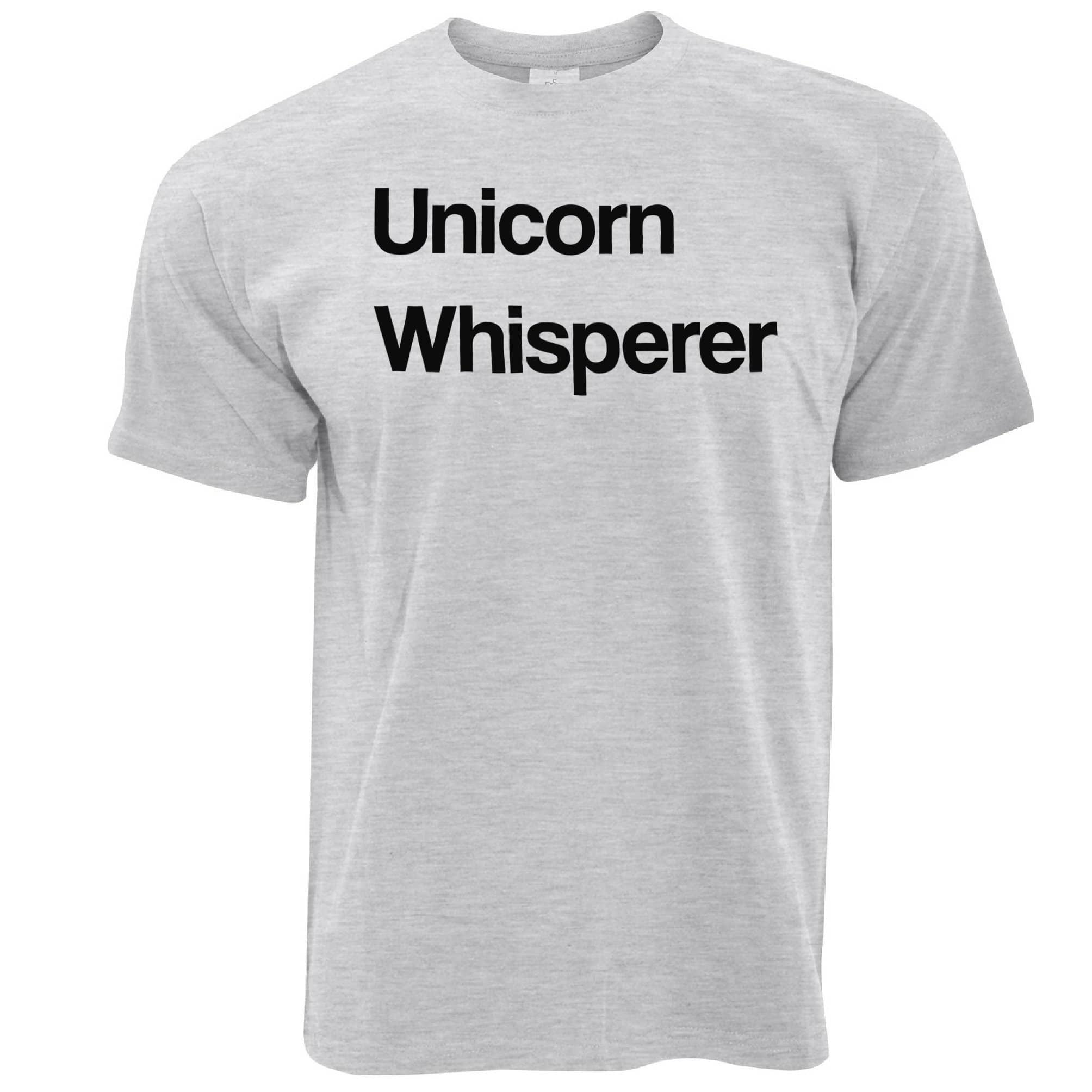 Novelty Mythical T Shirt Unicorn Whisperer