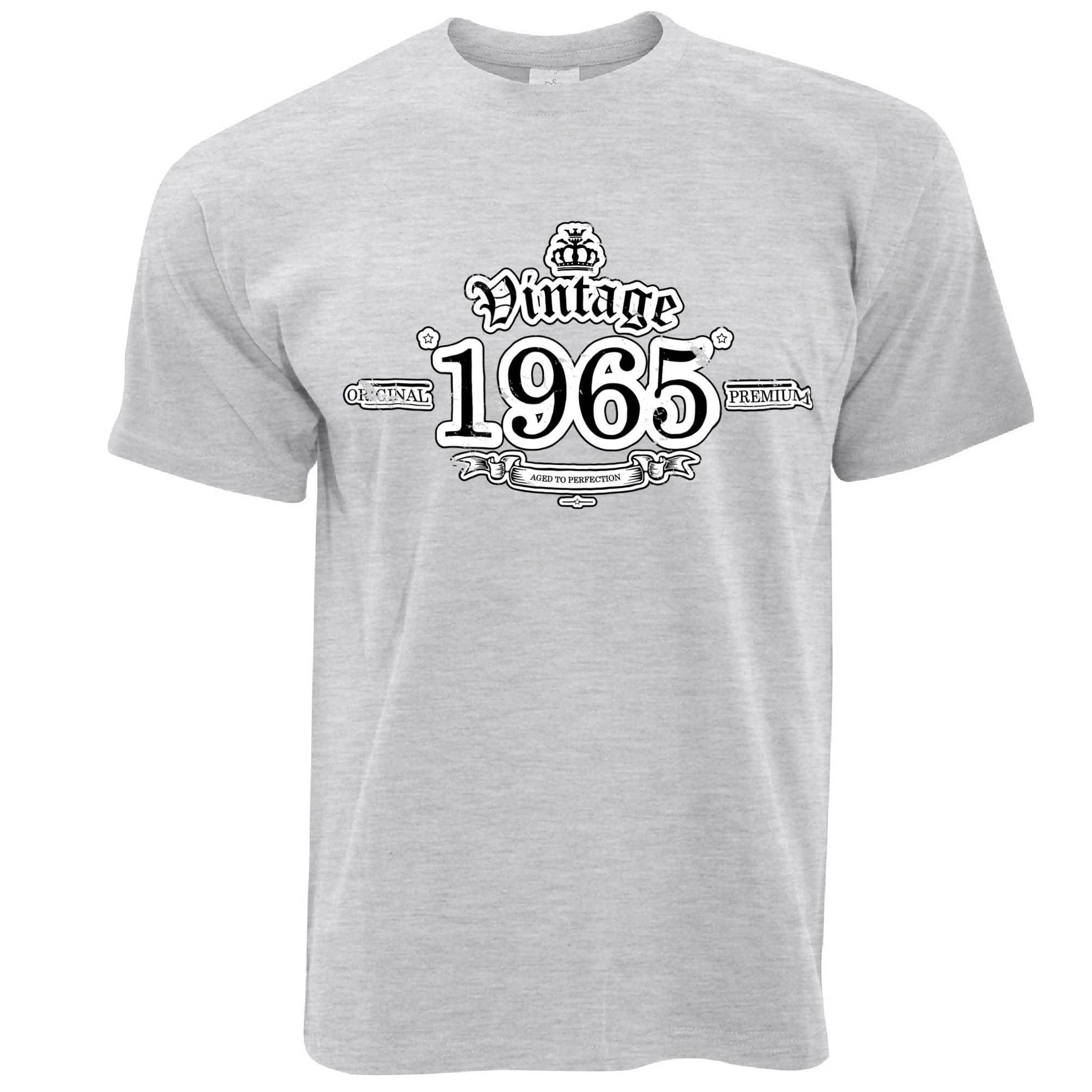 53rd Birthday T Shirt Vintage 1965 Aged To Perfection
