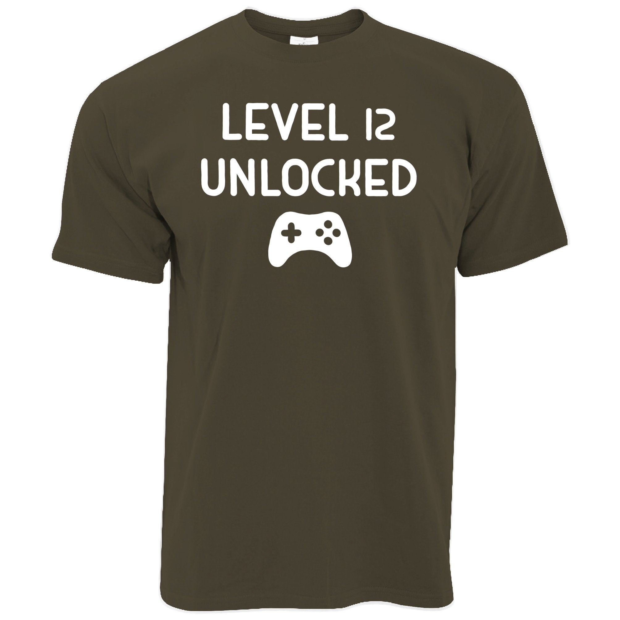 12th Birthday Gamer T Shirt Level 12 Unlocked Slogan