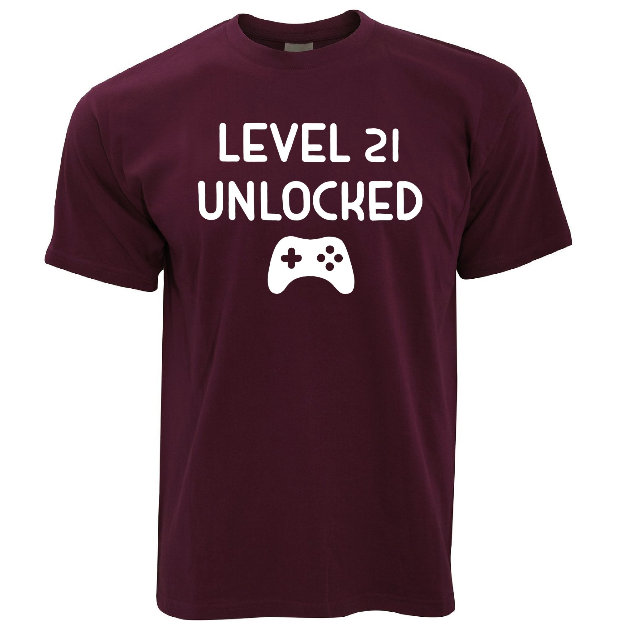 Gamers 21st Birthday T Shirt Level 21 Unlocked