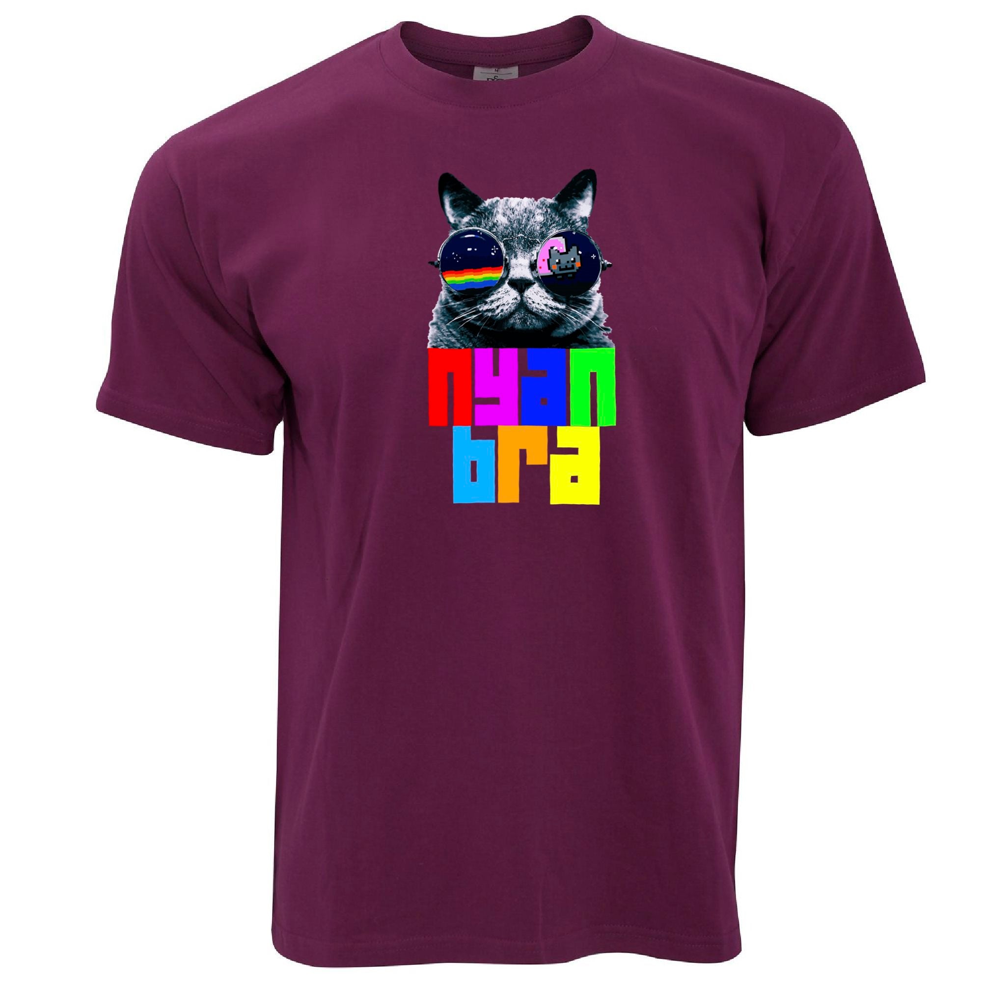 Novelty Internet T Shirt Nyan Cat Bra Slogan