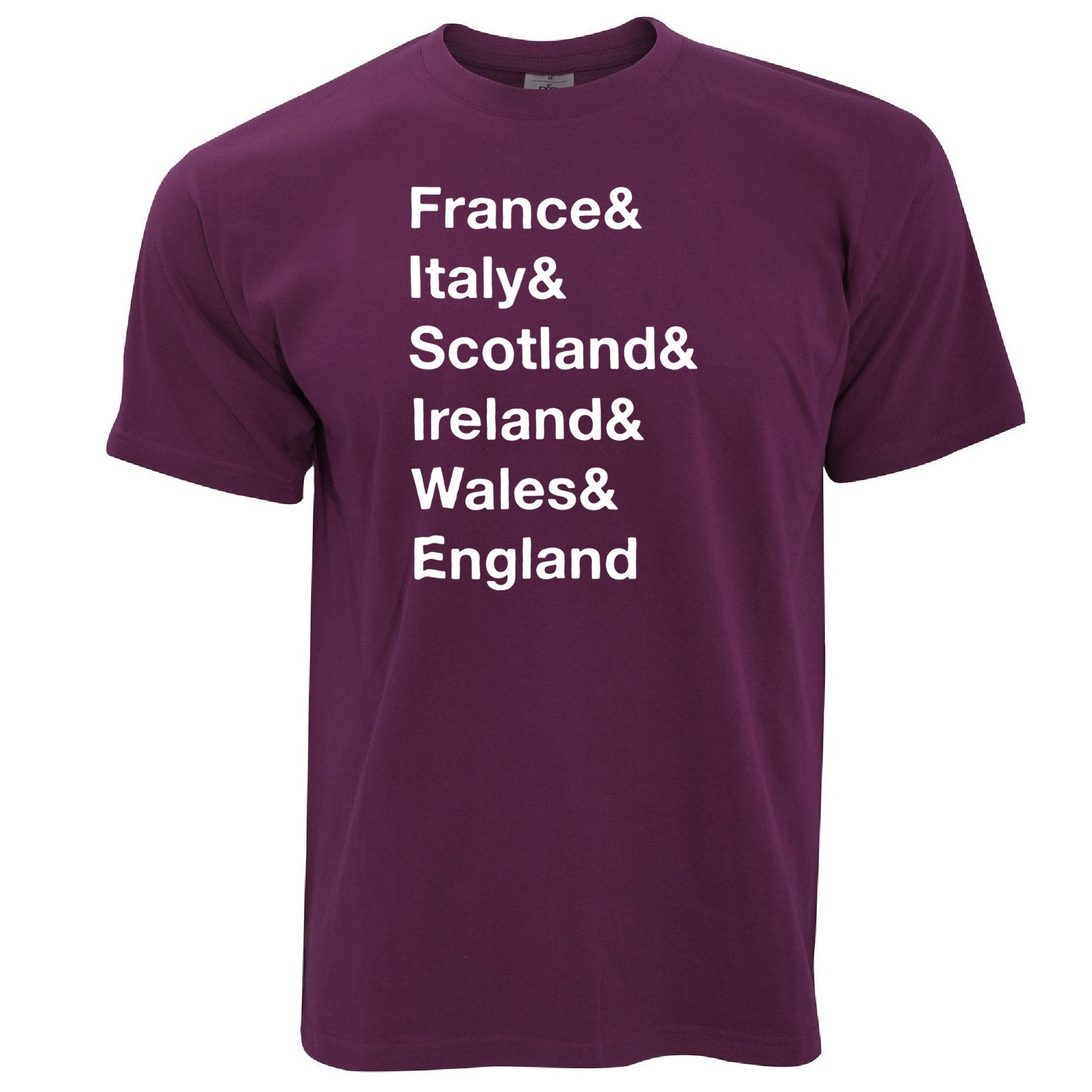 The Six Nations T Shirt France, Italy, Scotland