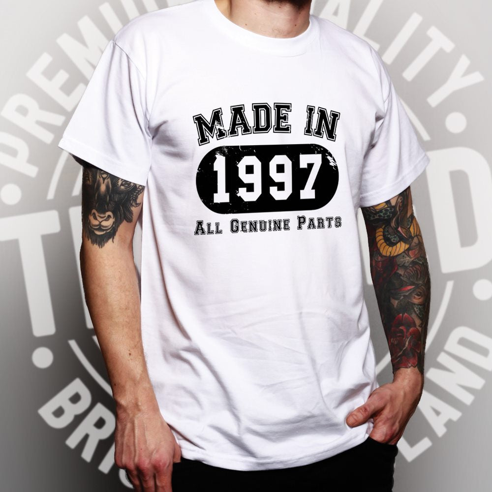 Birthday T Shirt Made in 1997 All Genuine Parts