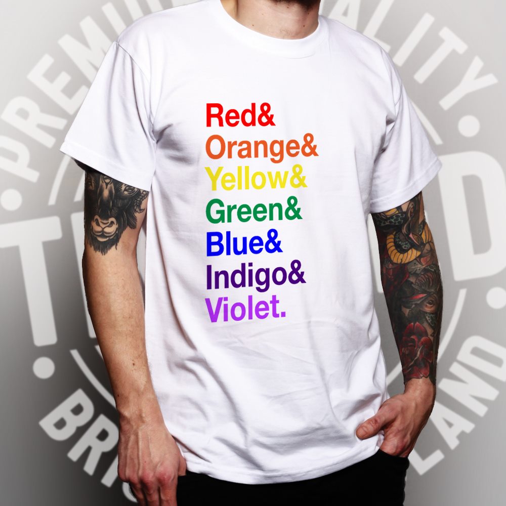 LGBTQIA+ Pride T Shirt - Colours of the Rainbow