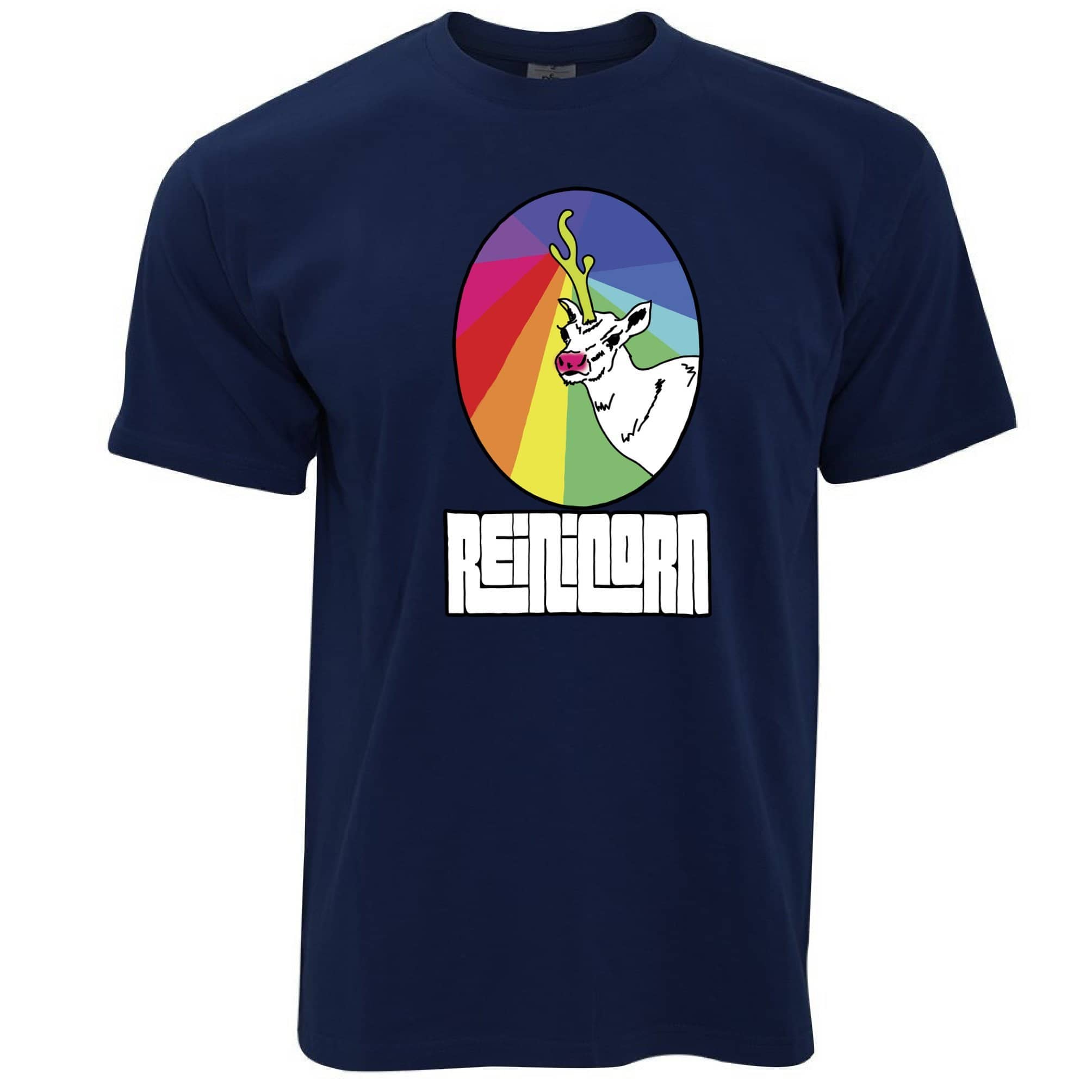 Christmas T Shirt Reinicorn Reindeer Unicorn Rainbow