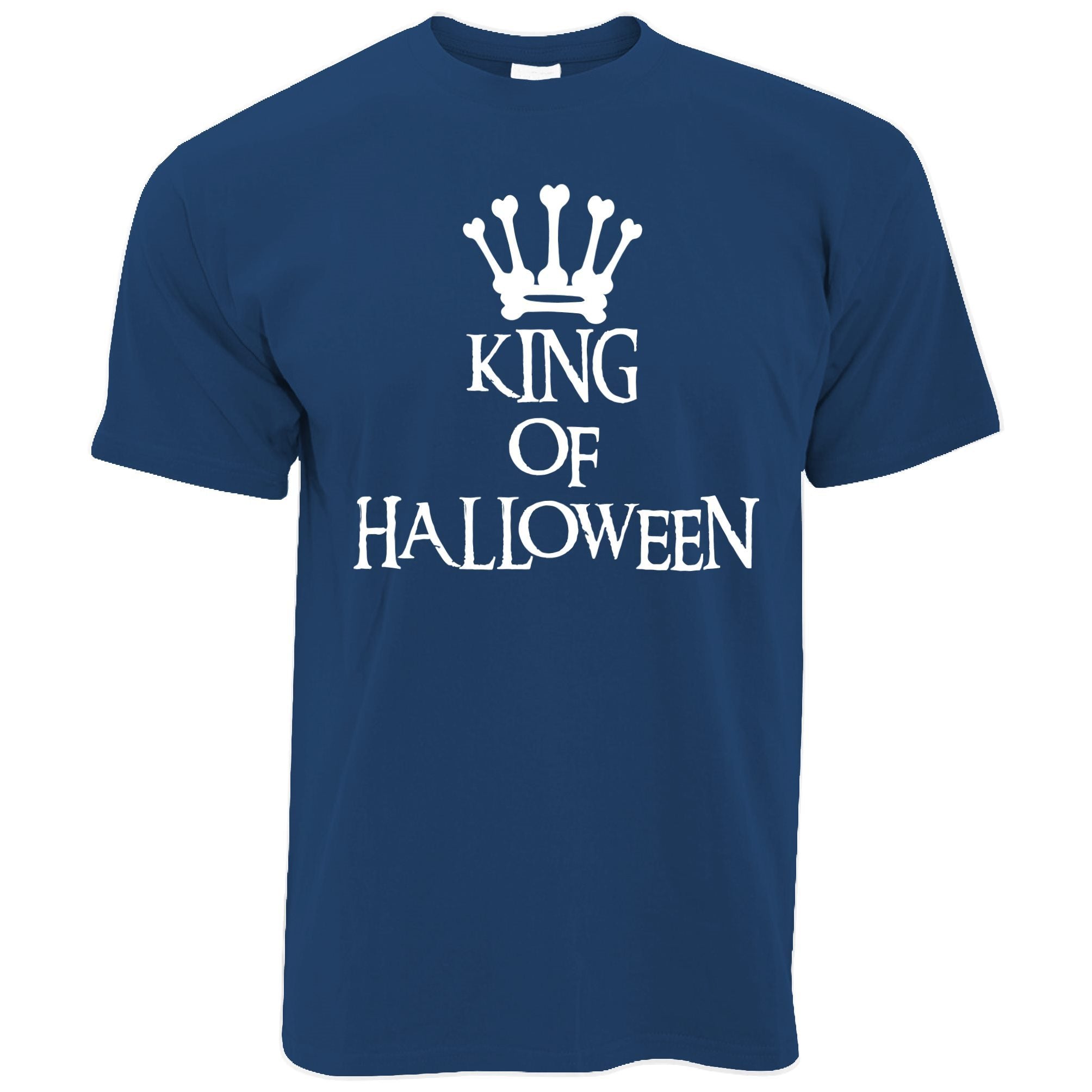 Novelty Spooky T Shirt King Of Halloween Crown