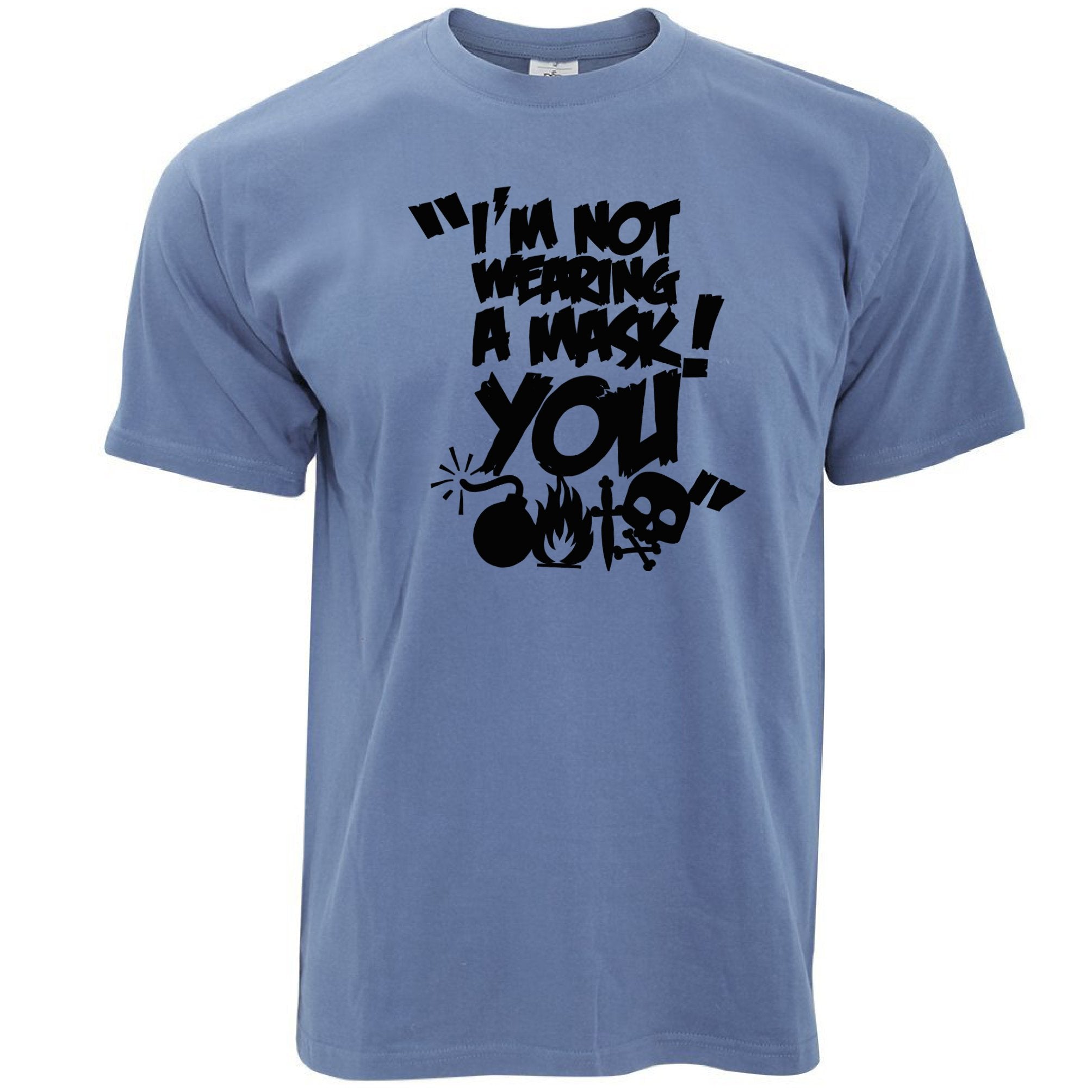 Halloween Novelty T Shirt I Am Not Wearing A Mask