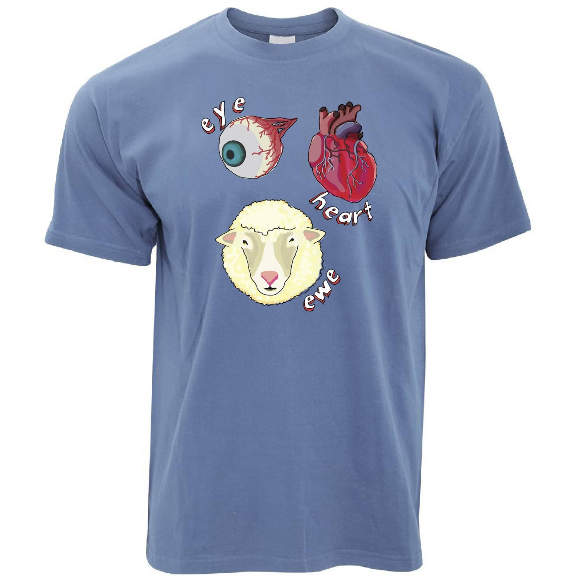 Creepy T Shirt Eye Heart Ewe I Heart You Pun