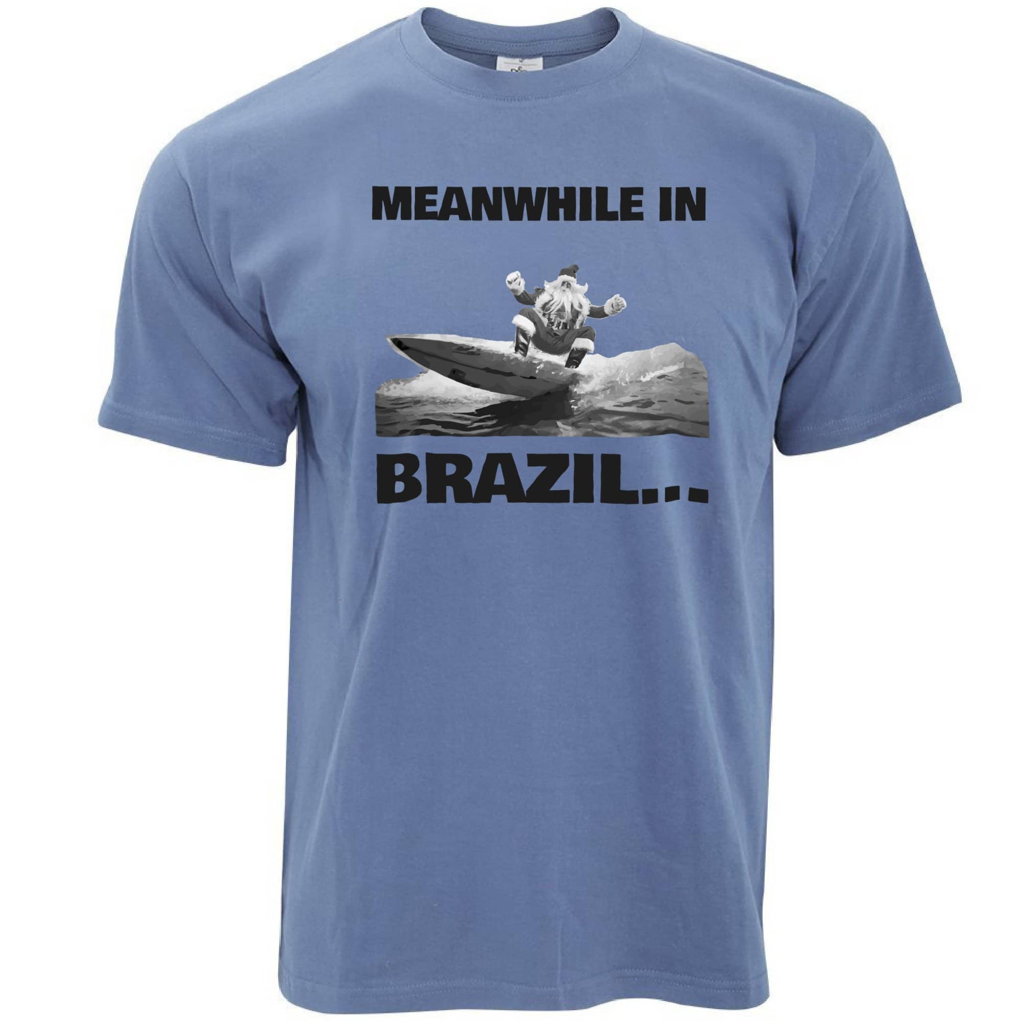 Joke Christmas T Shirt Meanwhile in Brazil Santa