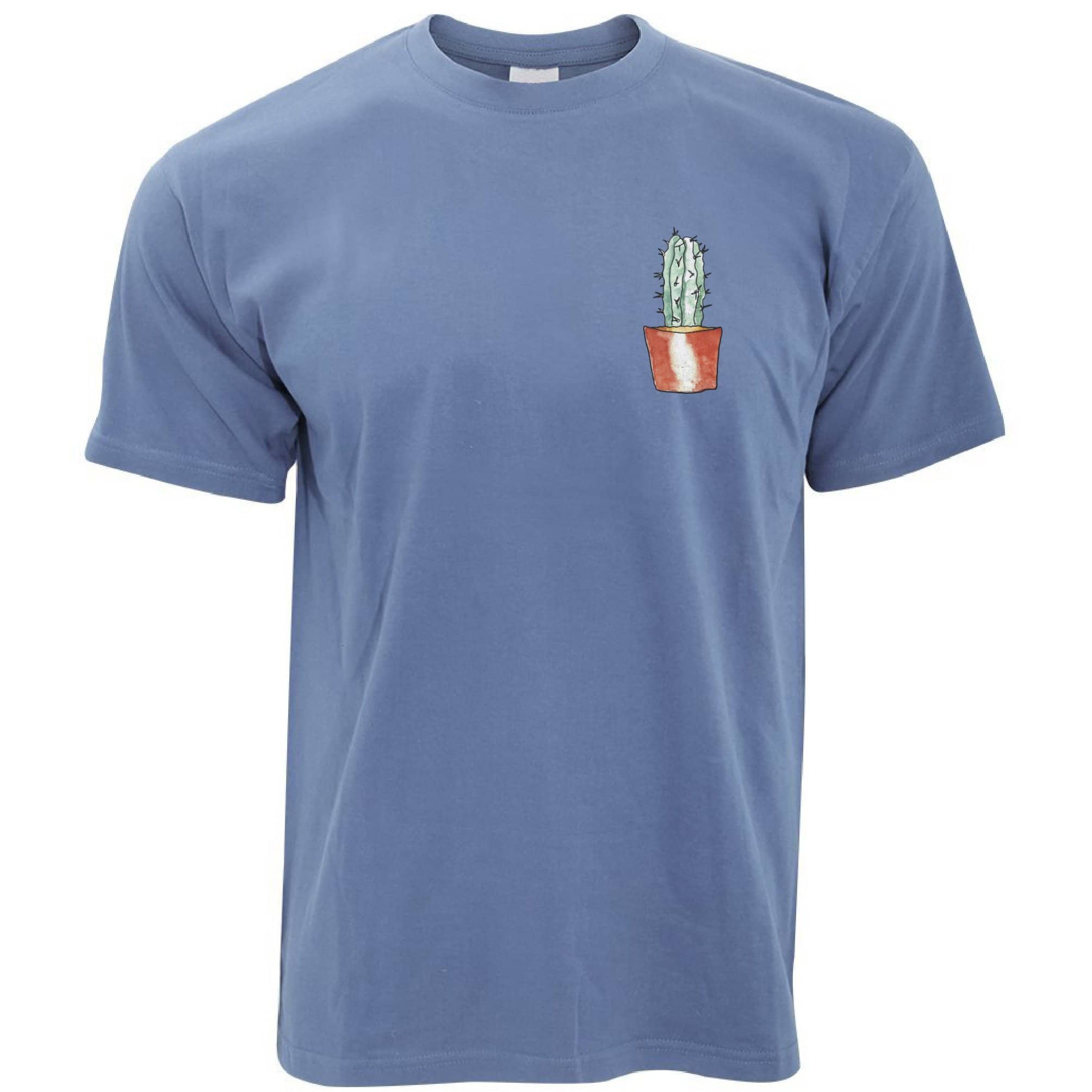 Cute Plant T Shirt Drawn Cactus Art Pocket Print