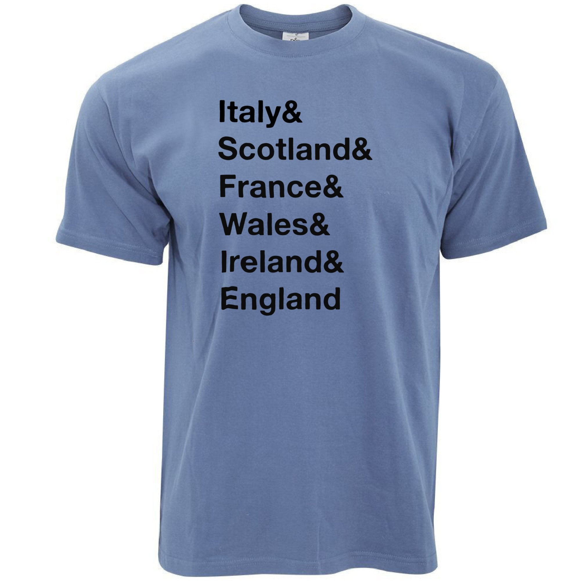 The Six Nations T Shirt Italy, Scotland, France