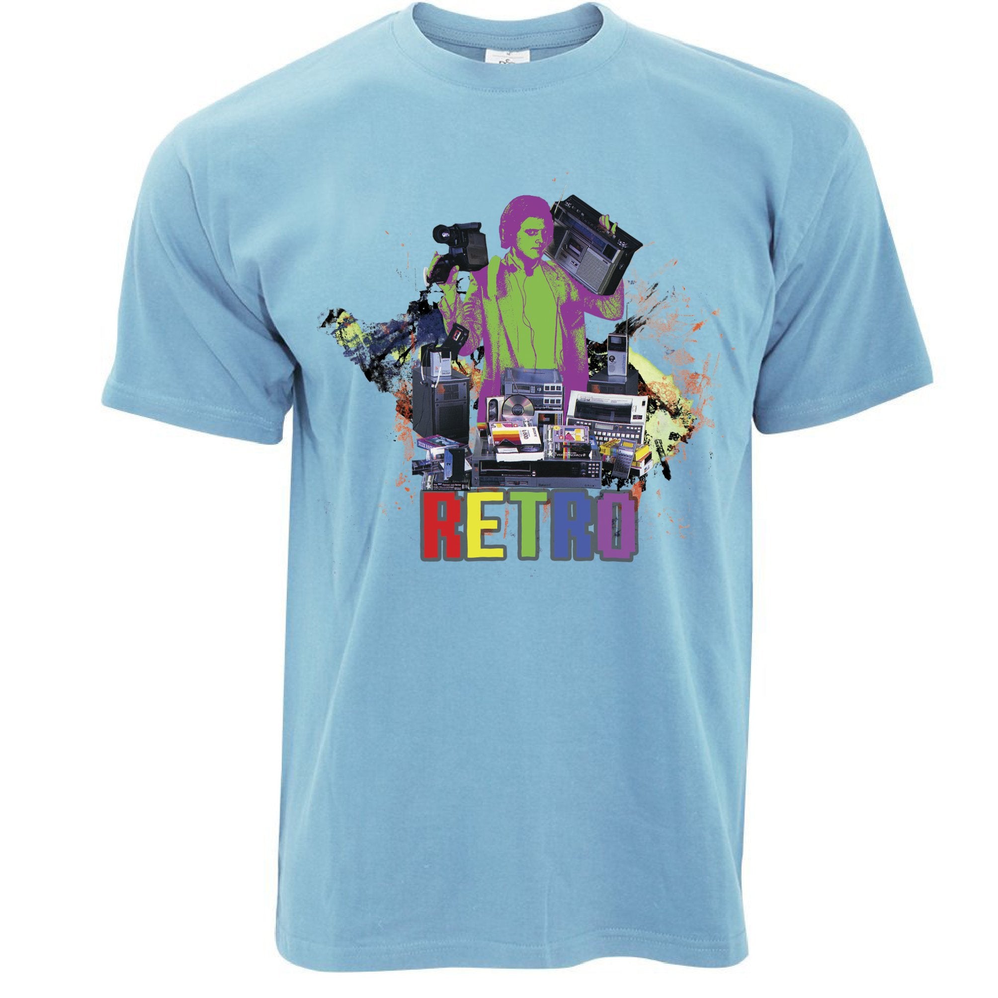 Retro Technology T Shirt 80's Electric Man Art