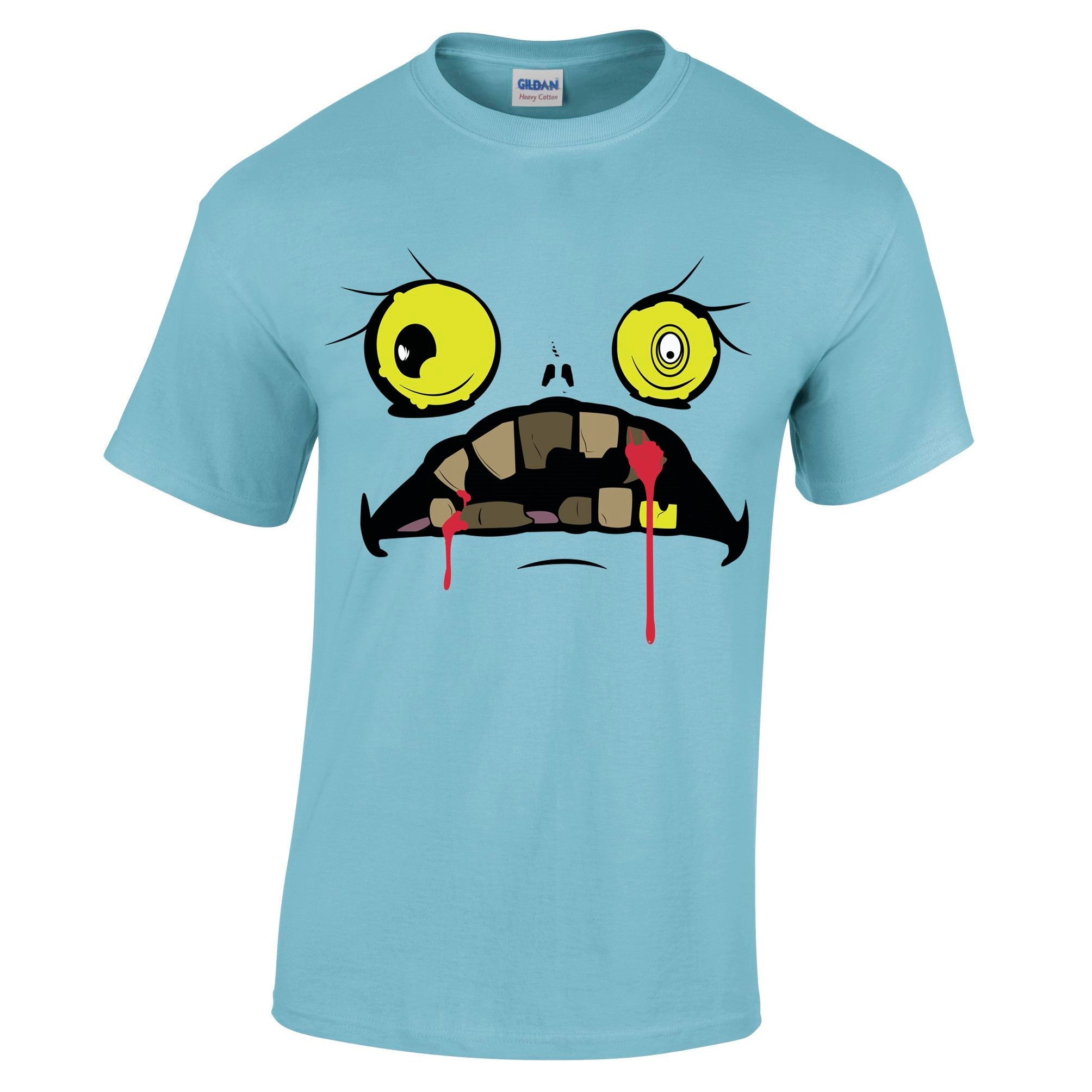 Halloween T Shirt Scary Zombie Ghoul Face