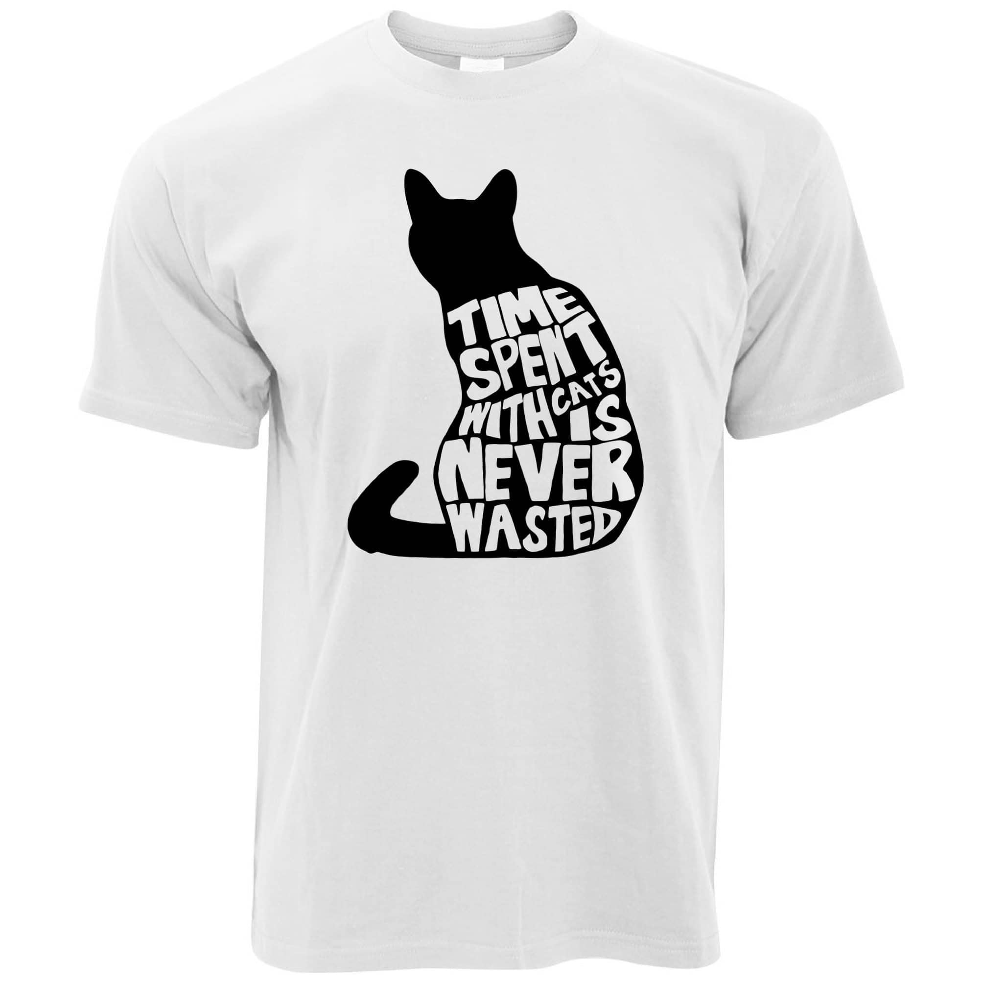 Time Spent With Cats is Never Wasted T Shirt