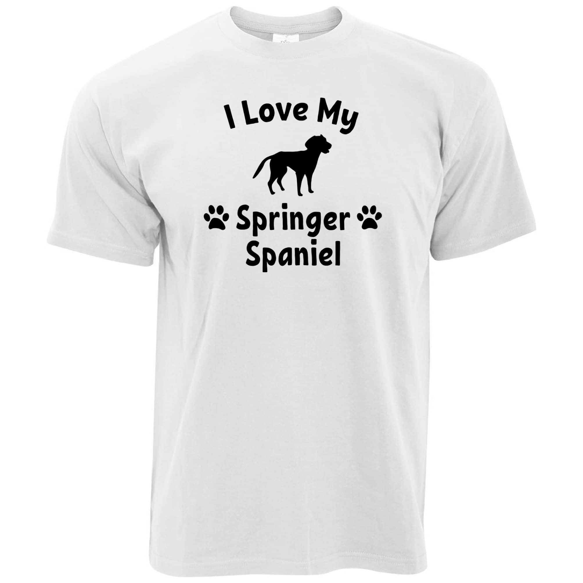 I Love My Springer Spaniel Dog T Shirt