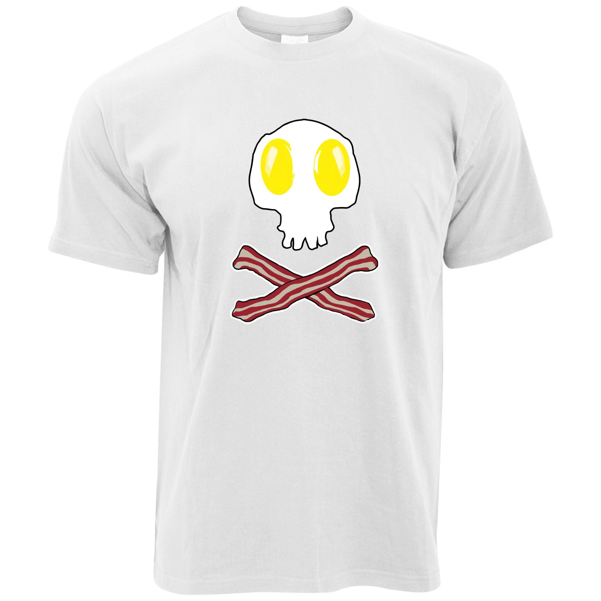 Breakfast T Shirt Bacon And Egg Skull & Crossbones