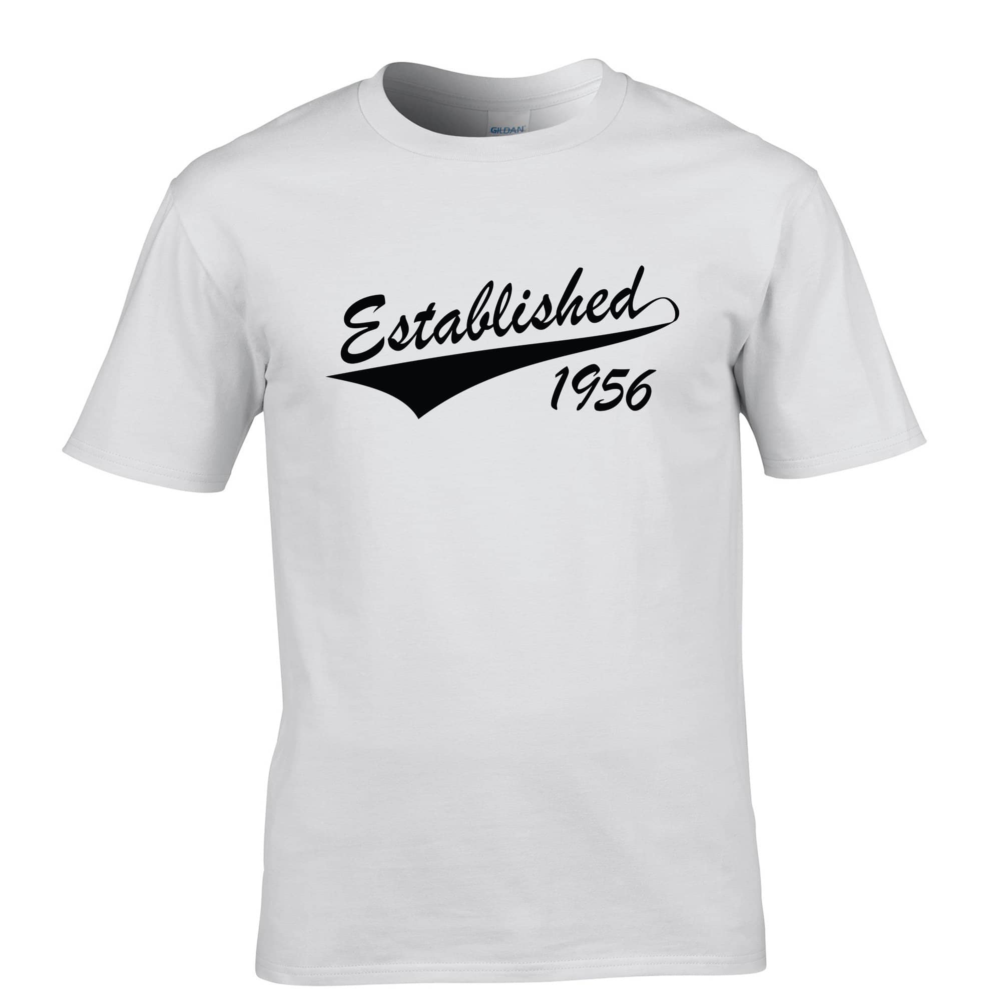 Birthday T Shirt Established 1956