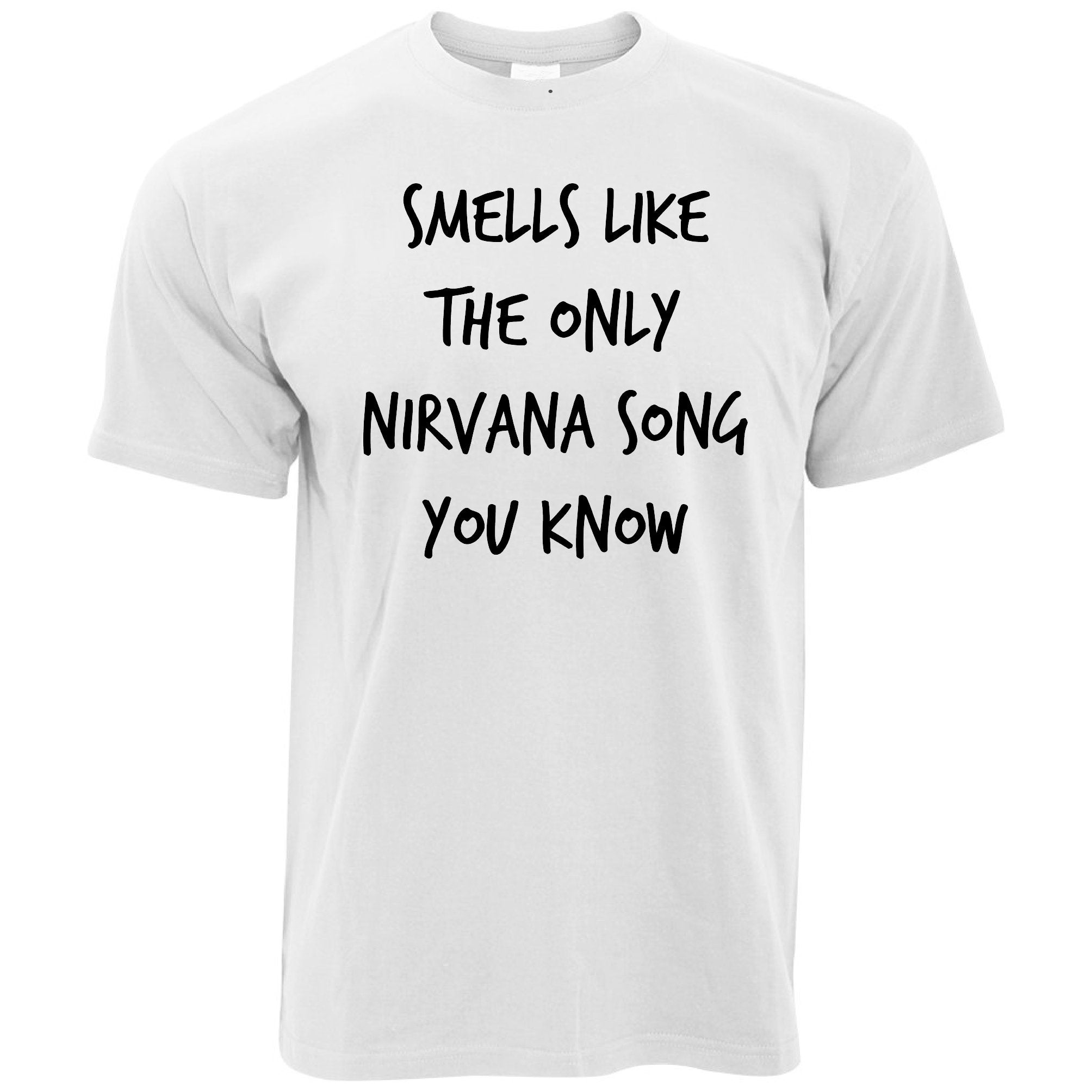 Novelty Band T Shirt Smells Like Lies Slogan