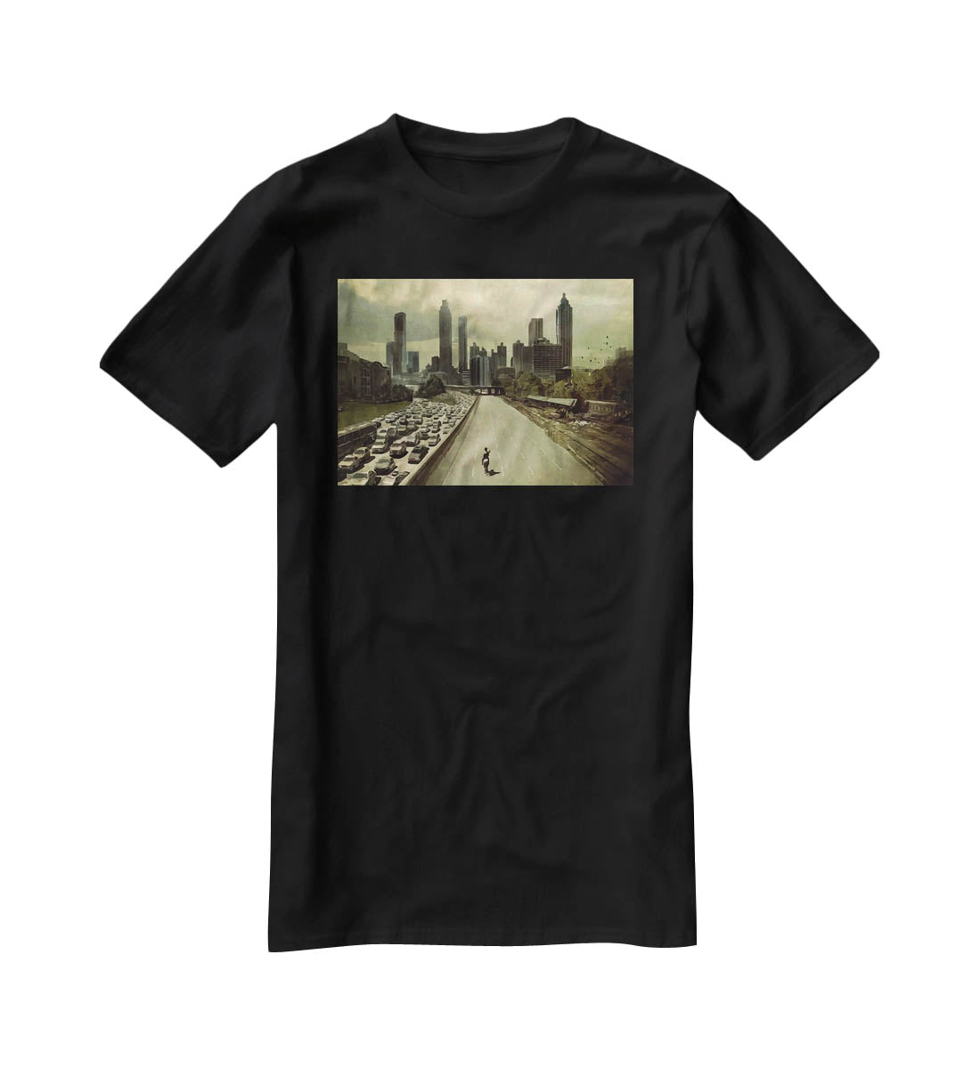 Rick Riding Into Atlanta City The Walking Dead T-Shirt