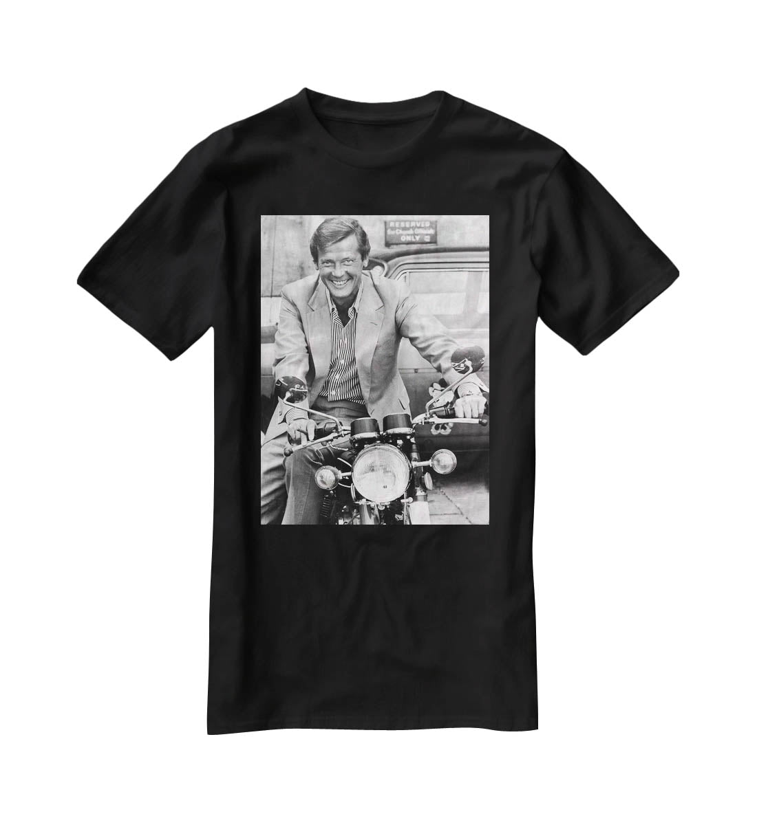 Roger Moore on a motorbike T-Shirt