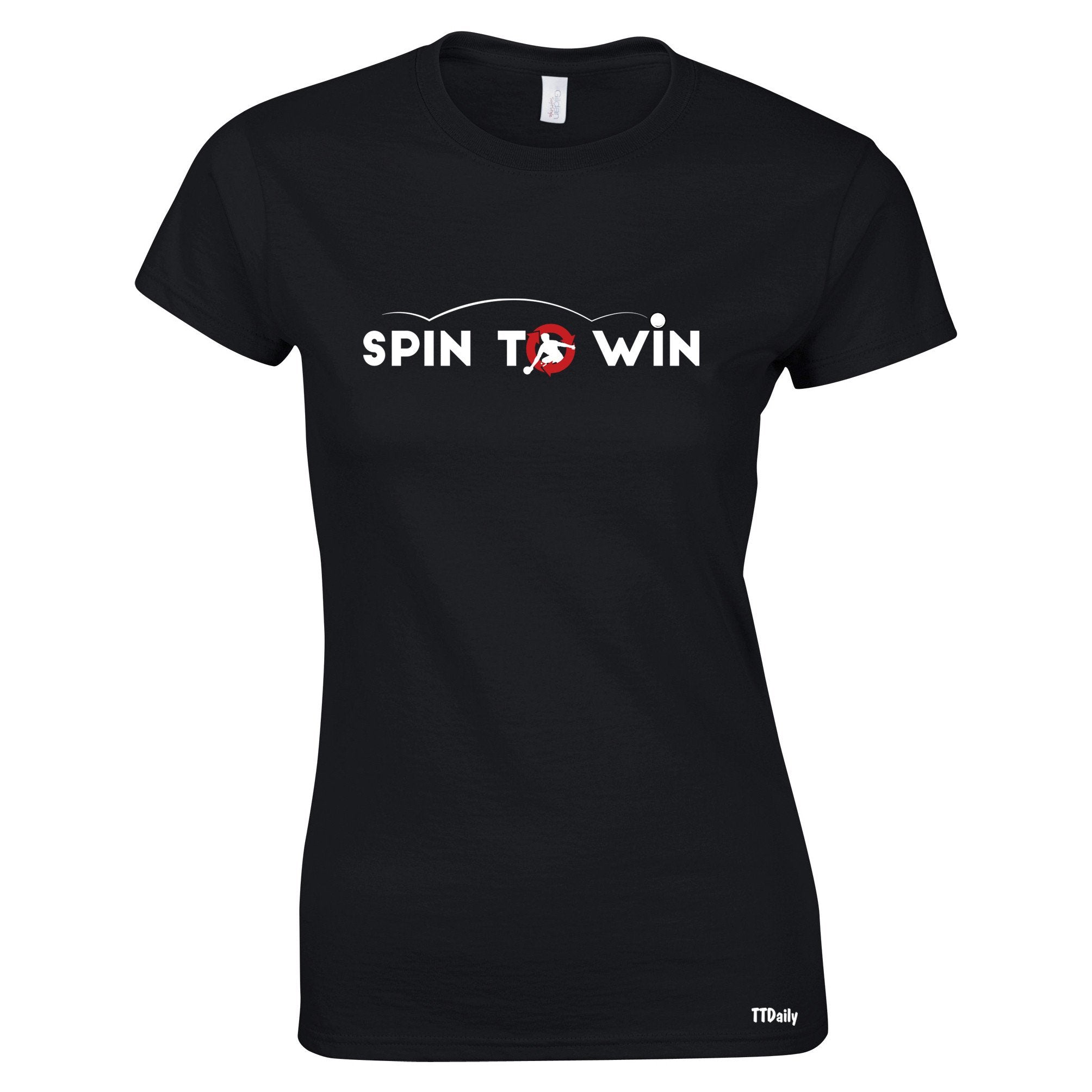 Table Tennis Womens T Shirt Spin To Win