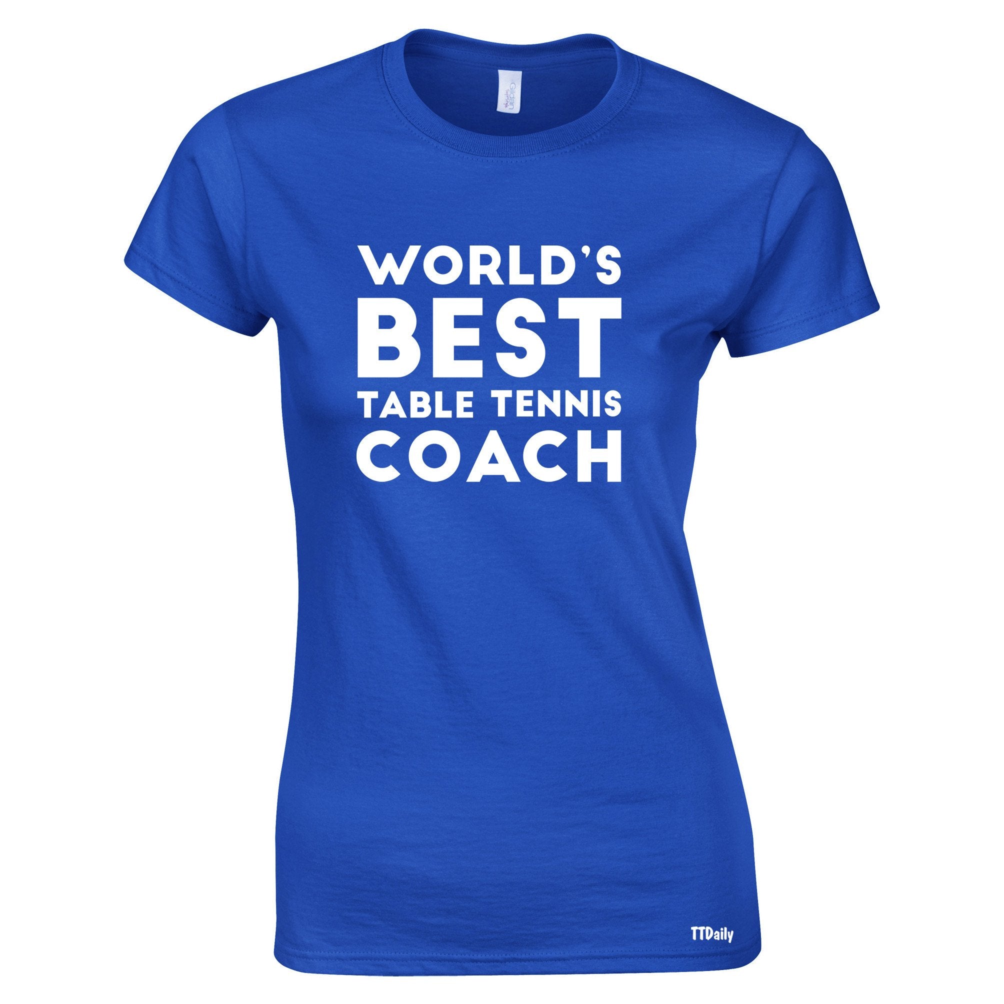 Table Tennis Womens T Shirt Worlds Best Coach