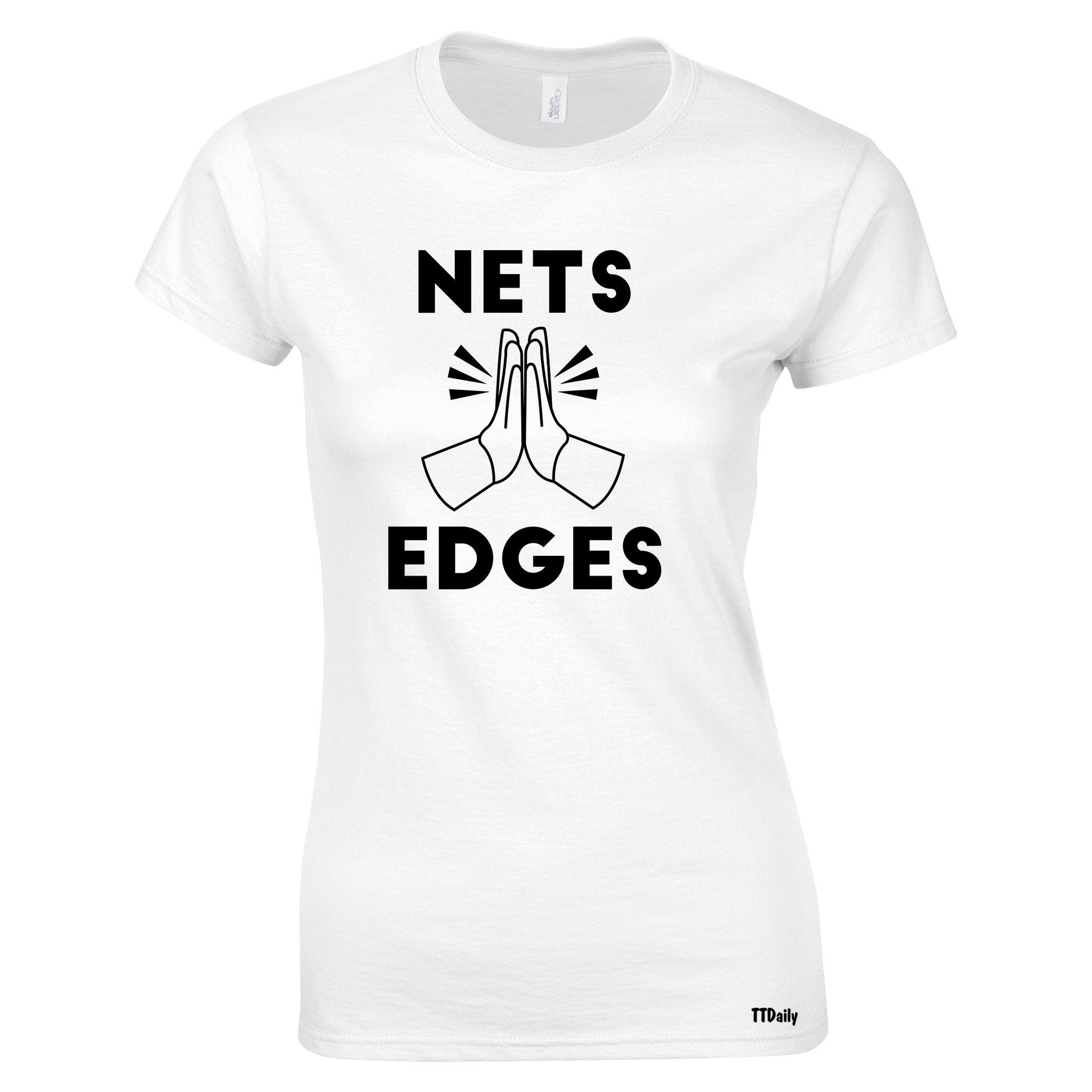 Table Tennis Womens T Shirt Nets and Edges High Five