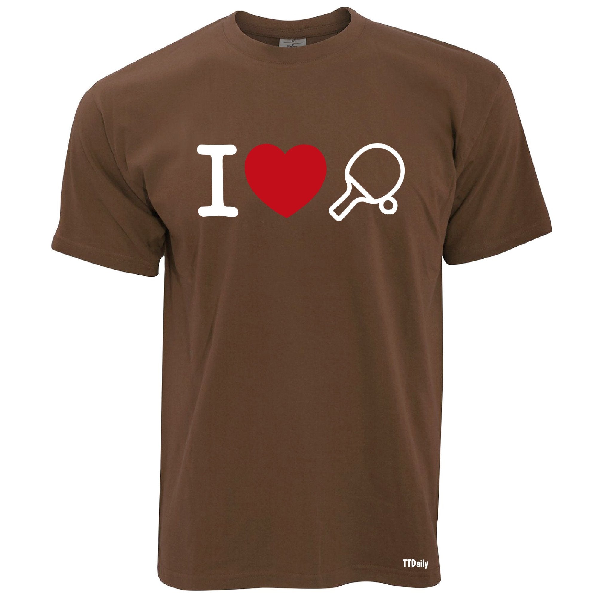 I Love Table Tennis T Shirt Ping Pong Player Heart Design