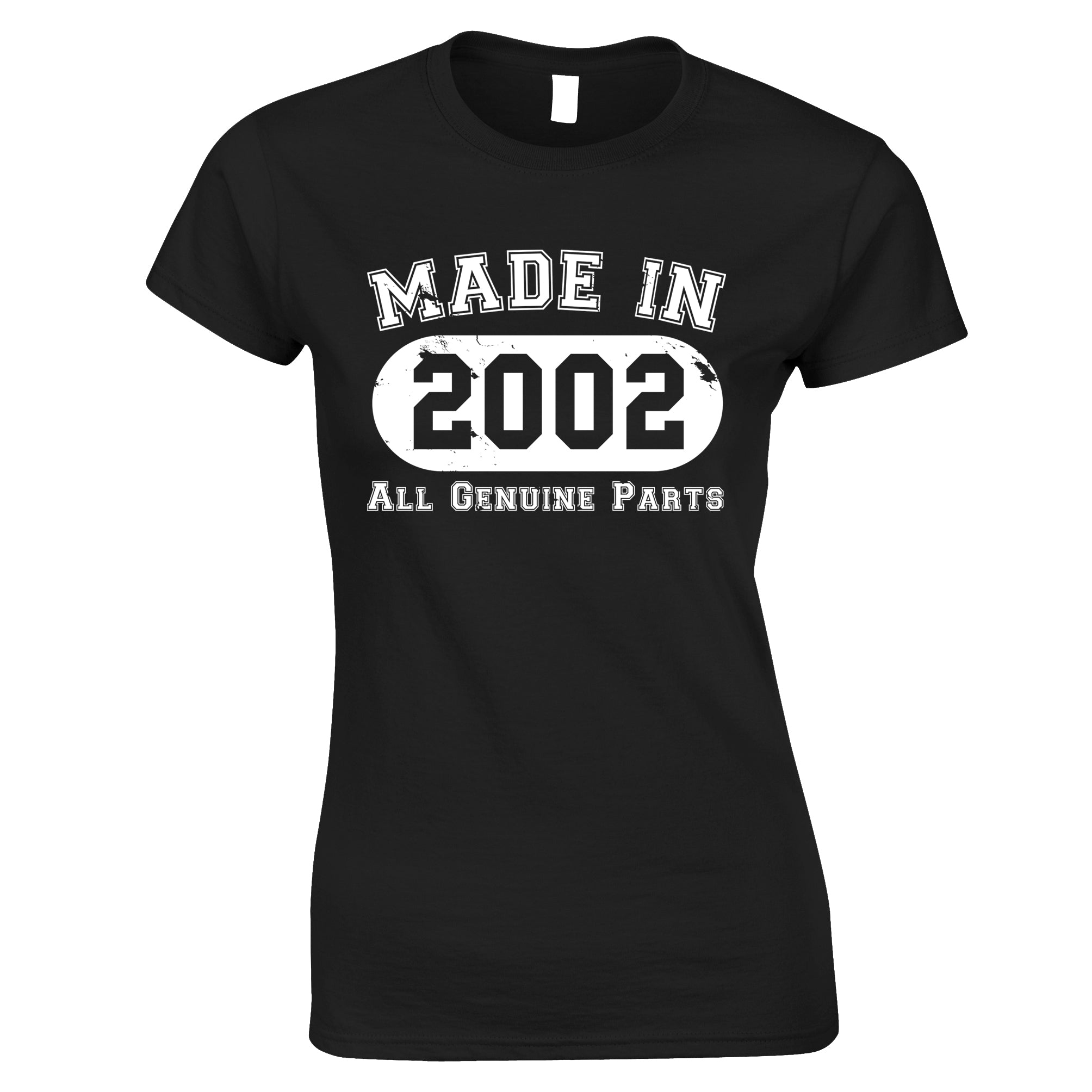 21st Birthday Womens T Shirt Made in 2002 - All Genuine Parts