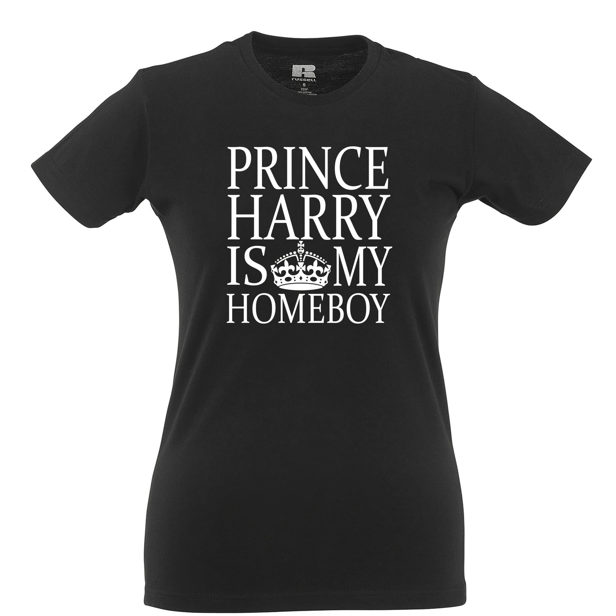 Novelty Womens T Shirt Prince Harry Is My Homeboy