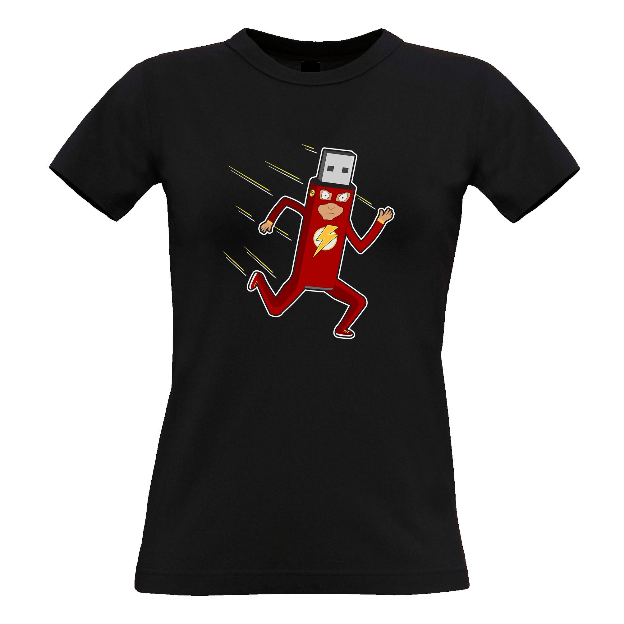 Novelty Superhero Womens T Shirt The Fastest Flash Drive