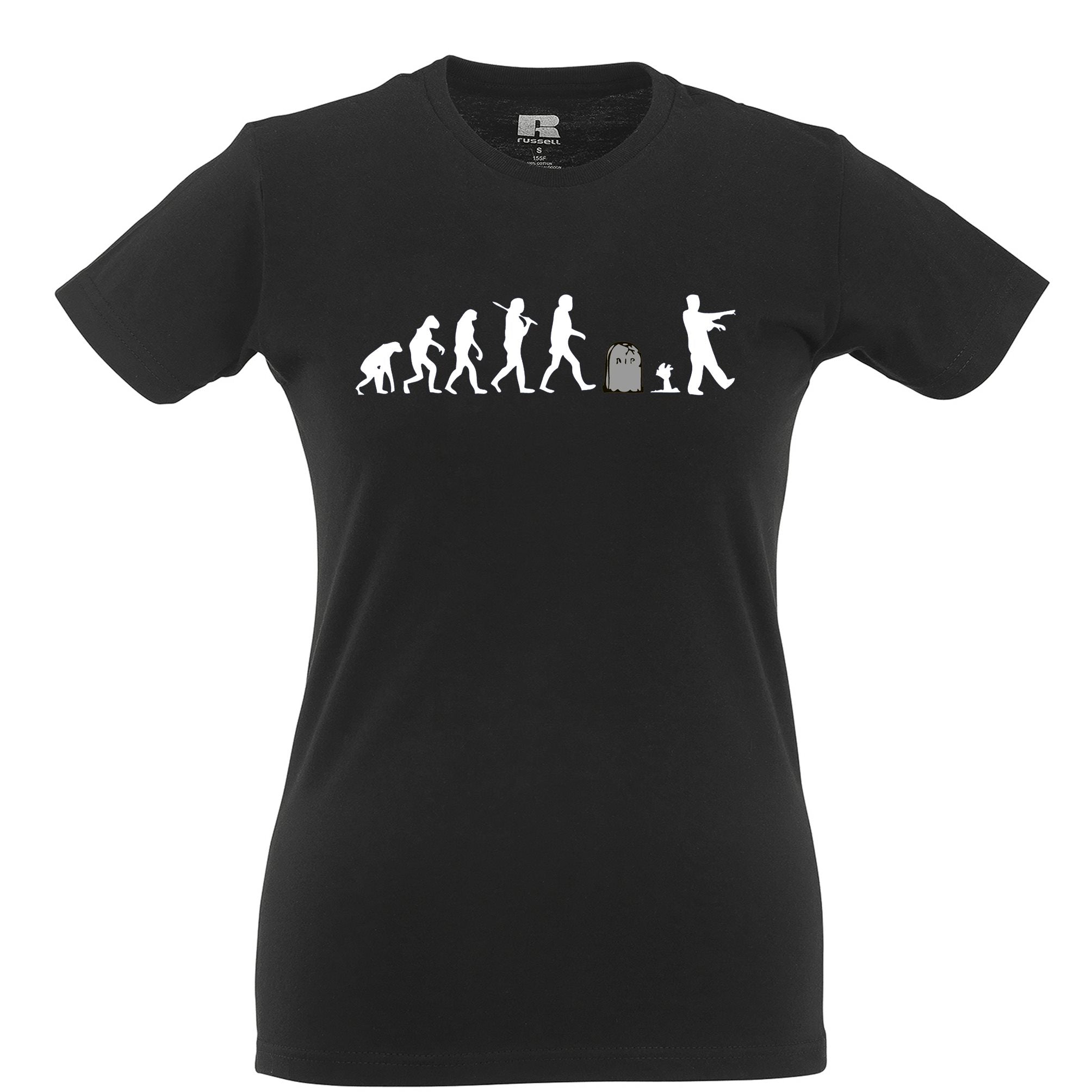 Halloween Womens T Shirt Evolution Of A Zombie