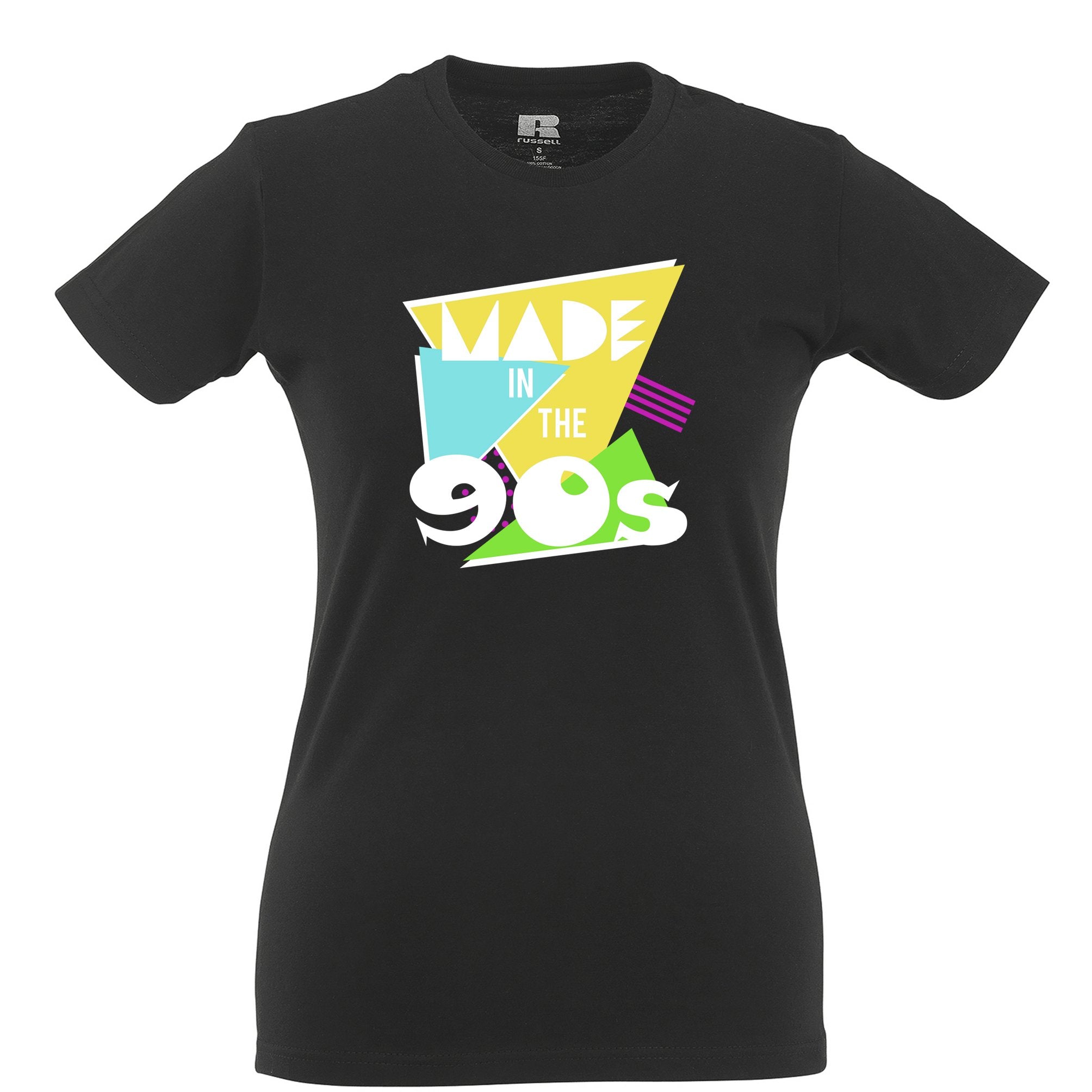 Retro Birthday Womens T Shirt Made In The 90s