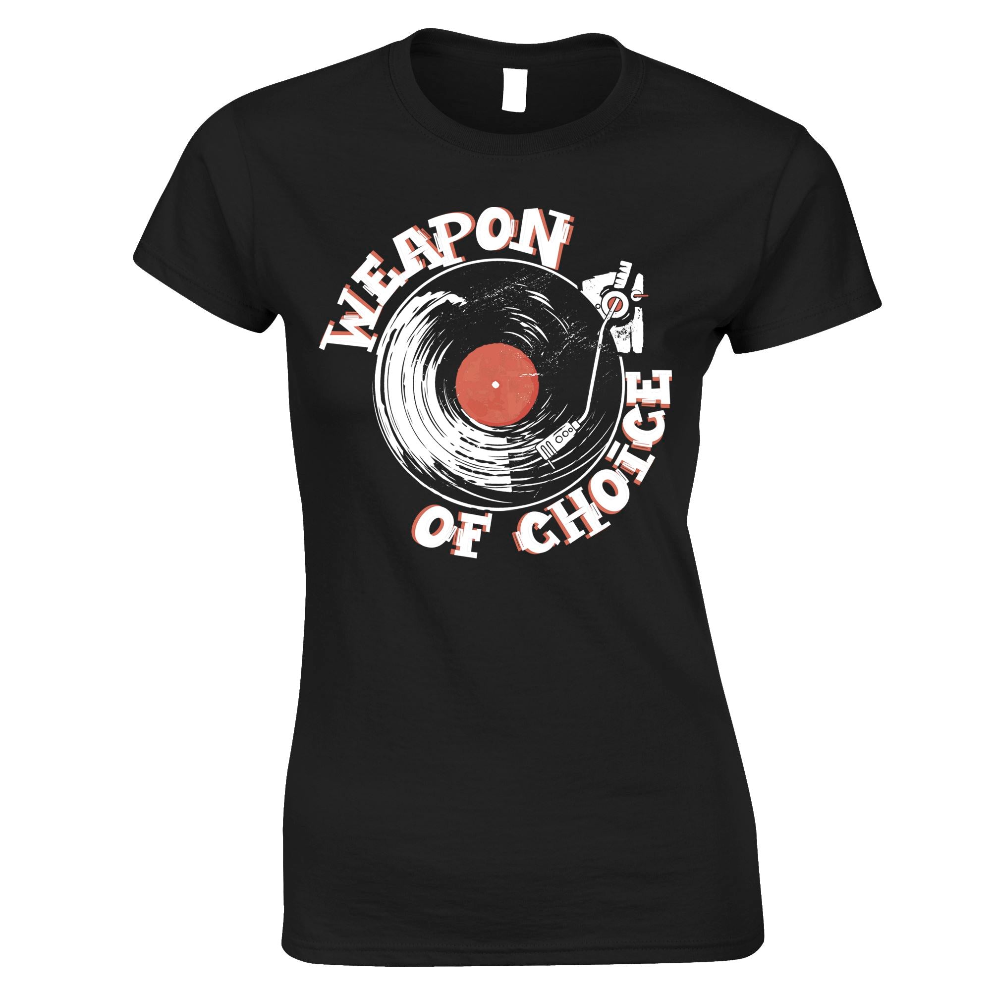 Weapon Of Choice Vinyl Record Womens T Shirt