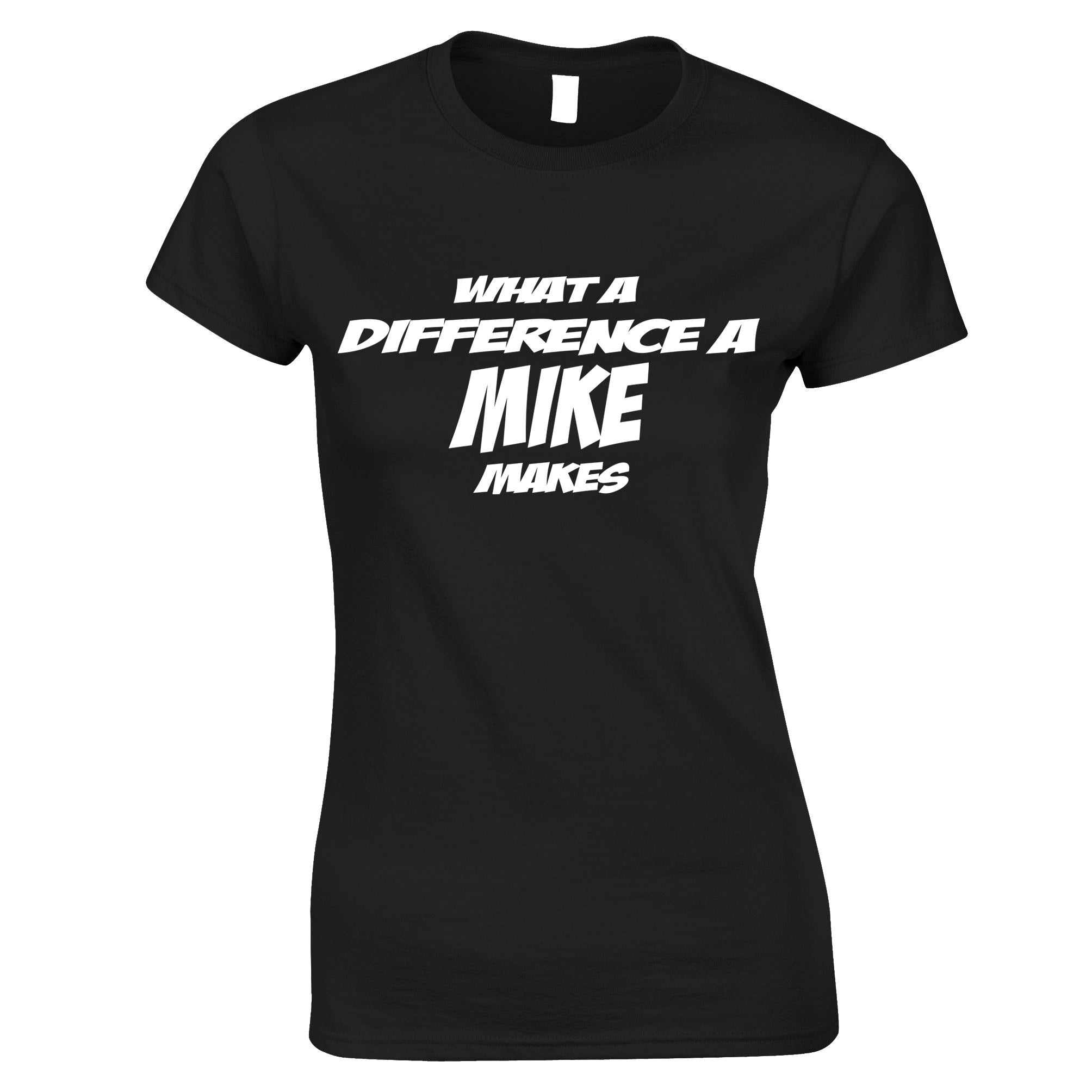 What A Difference A Mike Makes Womens T Shirt