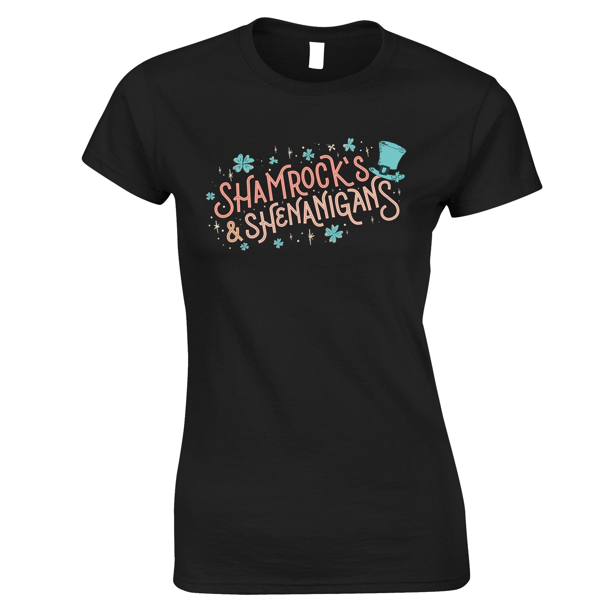 Shamrocks and Shenanigans Womens T Shirt Tee