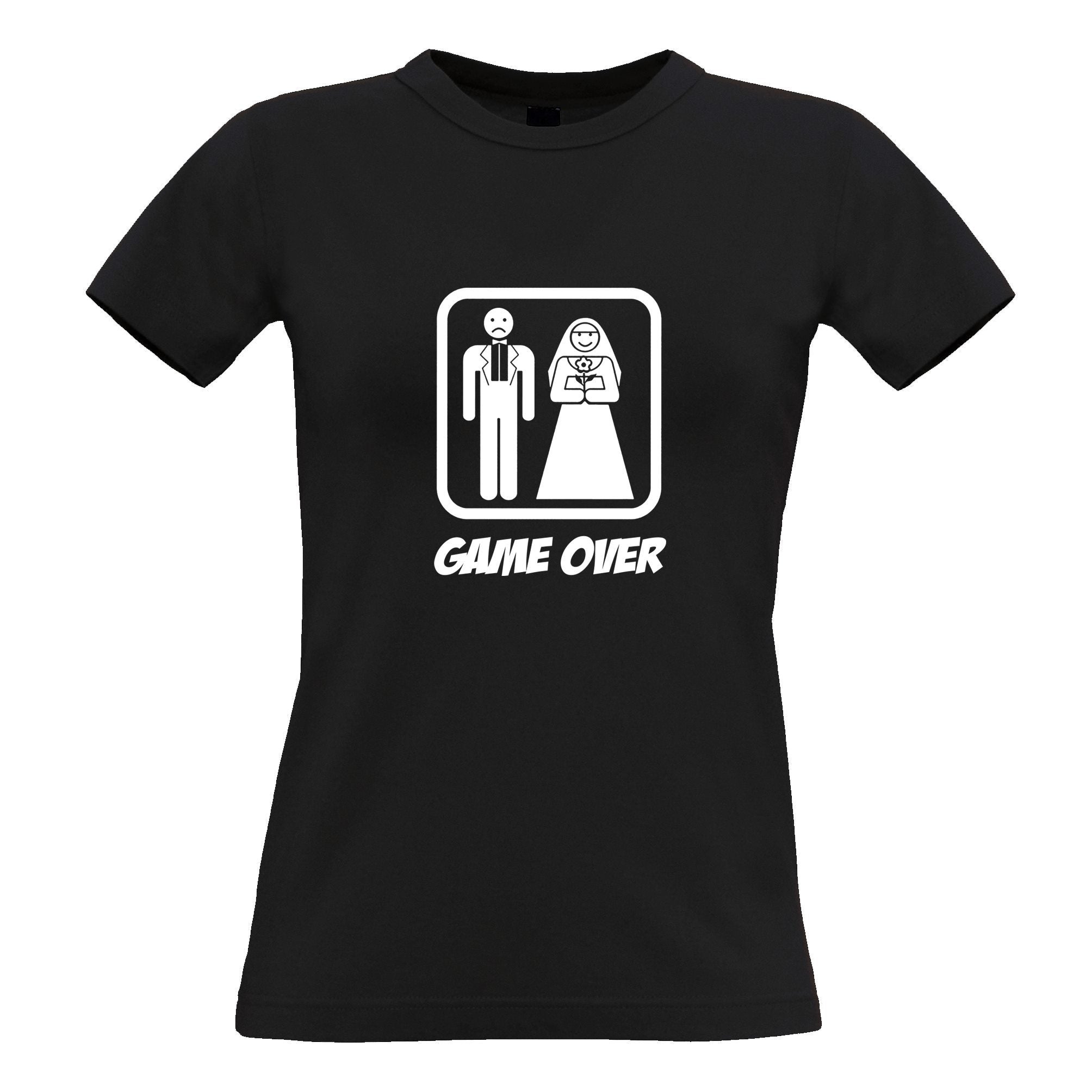 Game Over Novelty Womens T Shirt Wedding Stag Do Hen Night